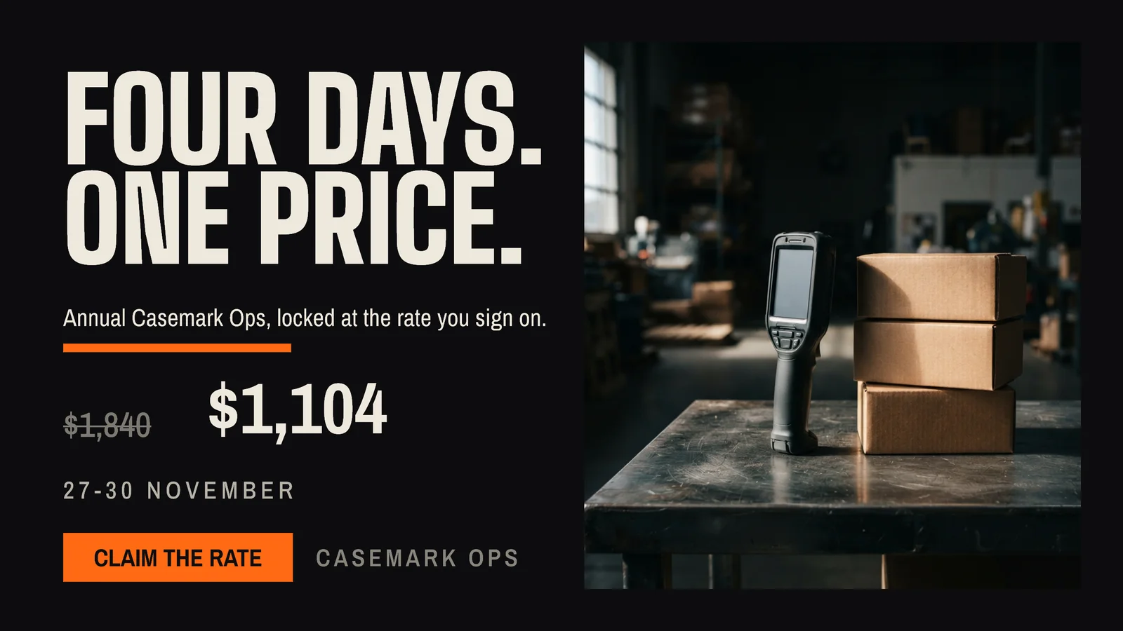 Ink Orange Plate Inventory Software Black Friday YouTube Ad — 16:9 YouTube ad template