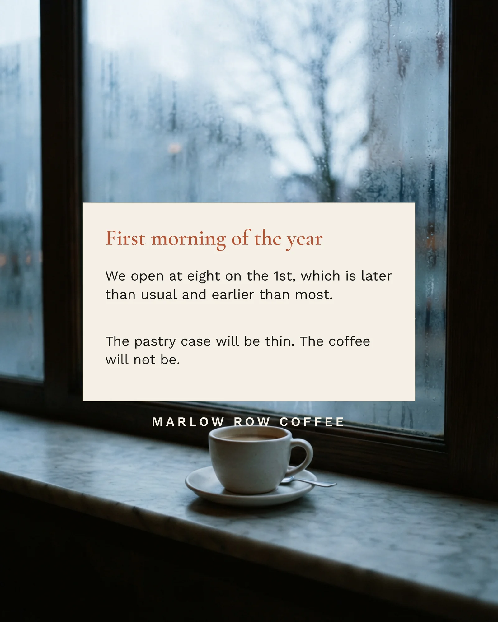 First Morning Coffee House Instagram Post — 4:5 Instagram post template