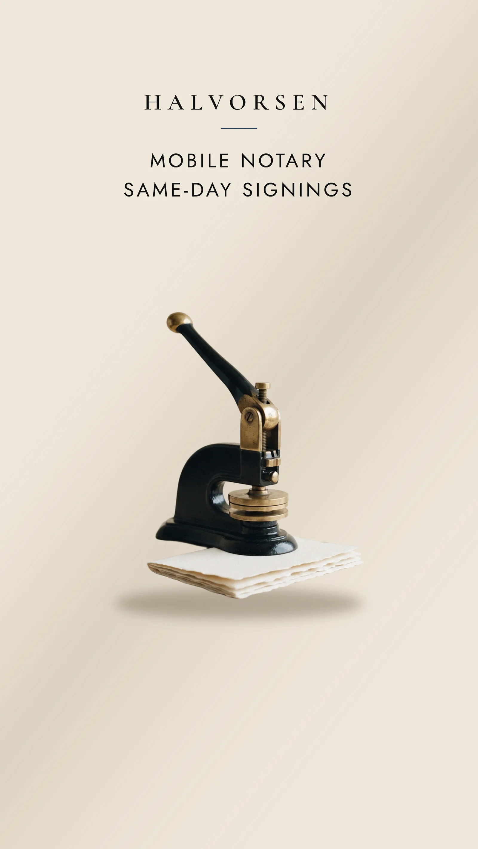 Minimal Still Life Notary Service Ad — 9:16 Instagram ad template