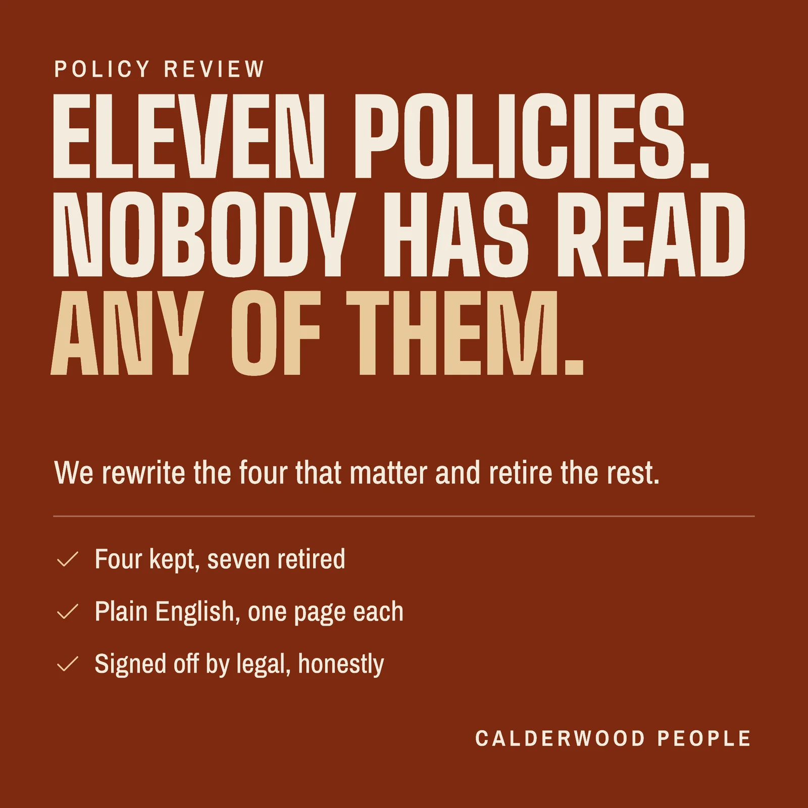 Eleven Policies LinkedIn Ad — 1:1 LinkedIn ad template