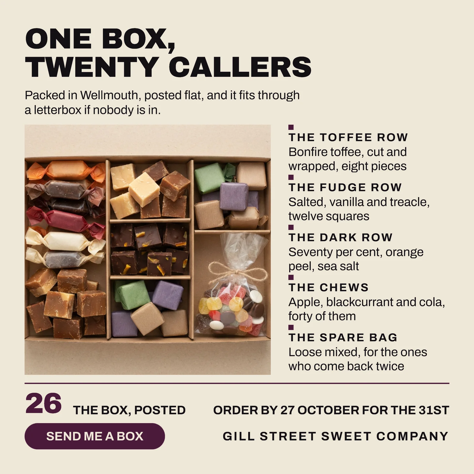Oat Open Box List Sweet Shop Party Boxes Facebook Ad — 1:1 Facebook ad template