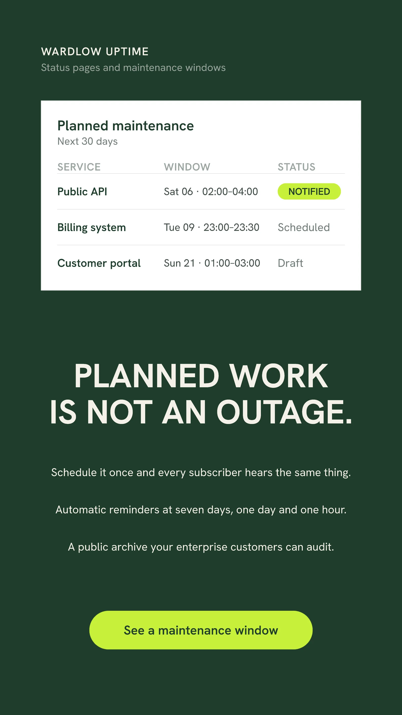 Forest maintenance window — 9:16 Instagram ad template