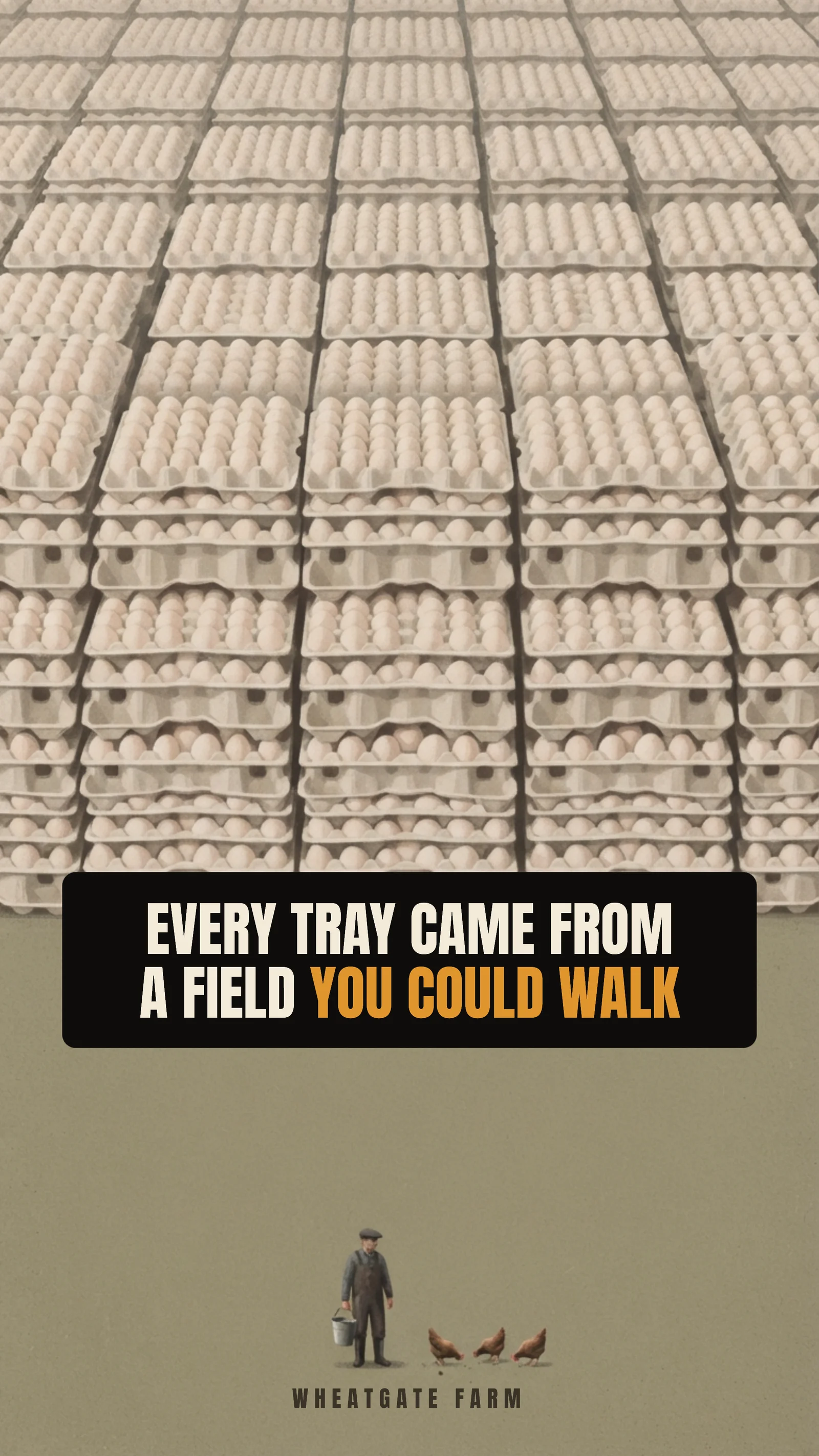 Clay Painterly Scale Free Range Eggs Ad — 9:16 Instagram ad template