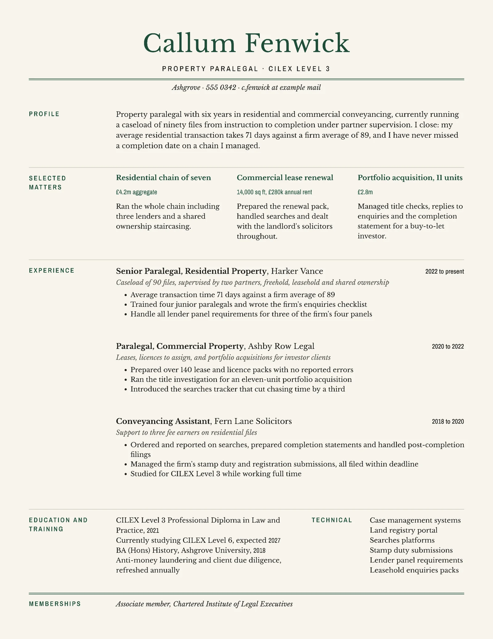 Ivory Forest Professional Property Paralegal Resume — 2-page Resume template, page 2 of 2