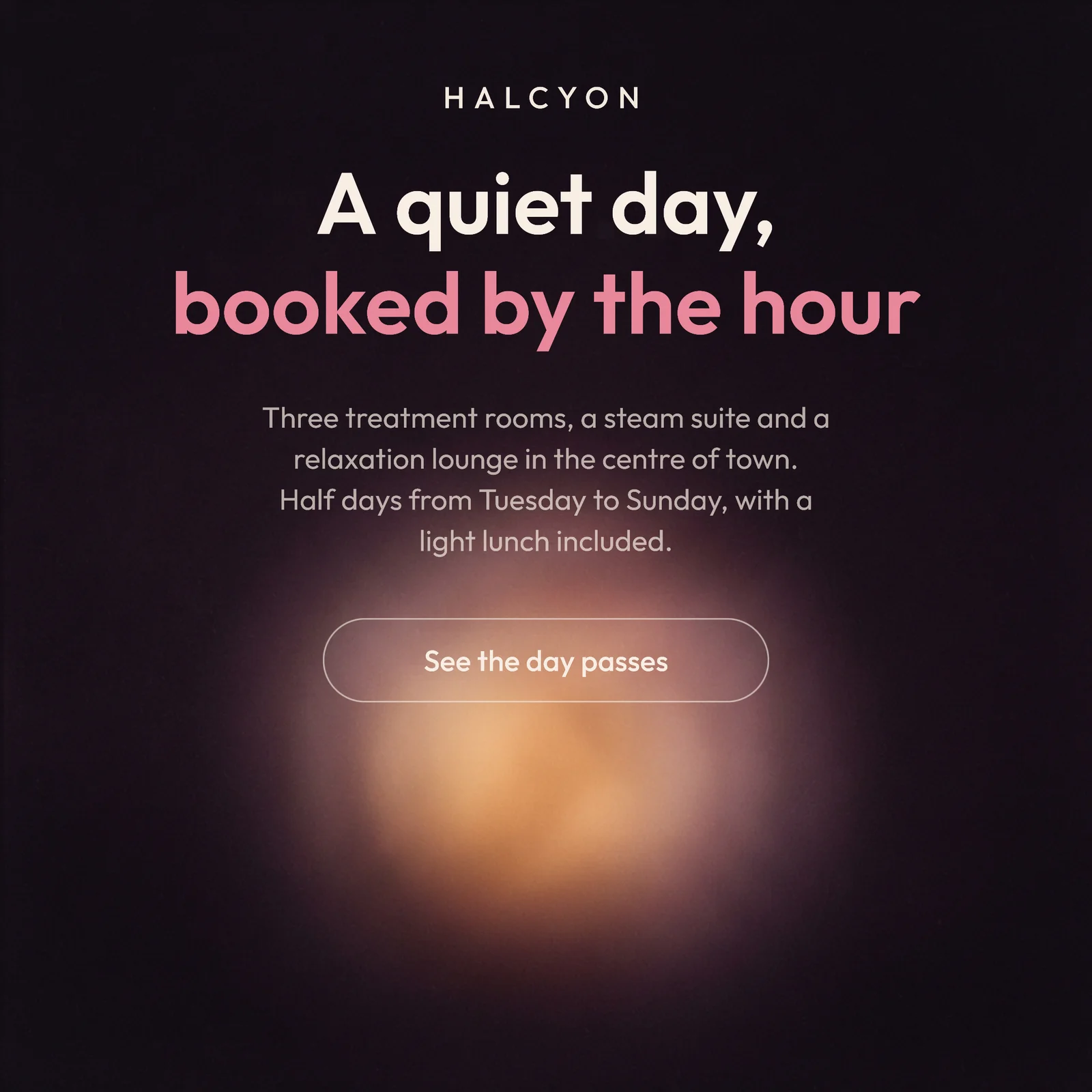 Day Spa Day Pass Announcement — 1:1 Instagram ad template