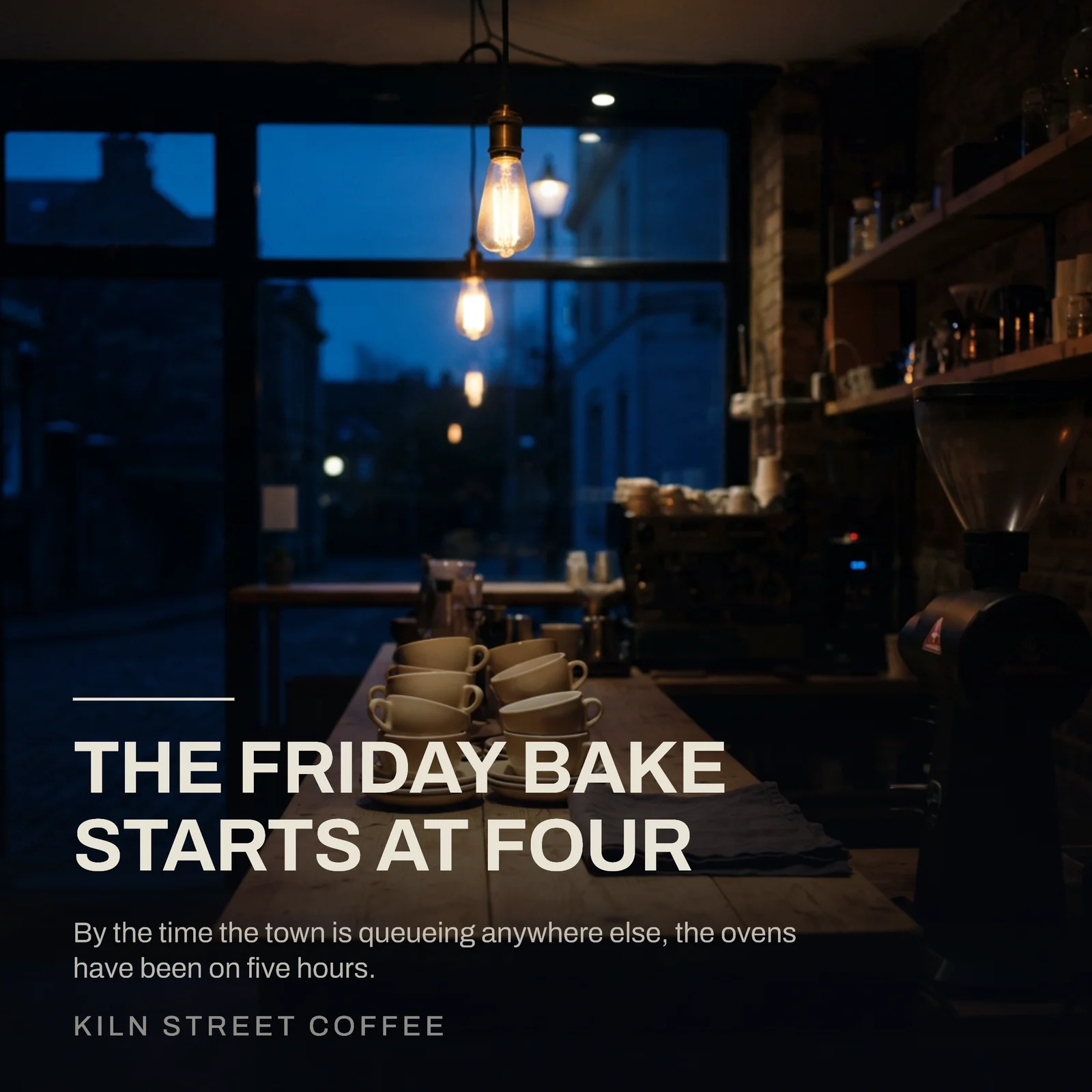 Tungsten Full Bleed Coffee Bar Black Friday Early Shift Instagram Post — 1:1 Instagram post template
