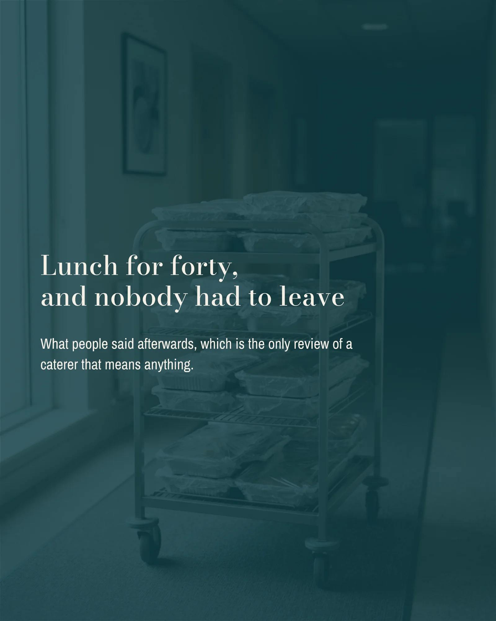 Office Catering Quote Plates Facebook Carousel — 5-panel Instagram carousel carousel template, page 1 of 5