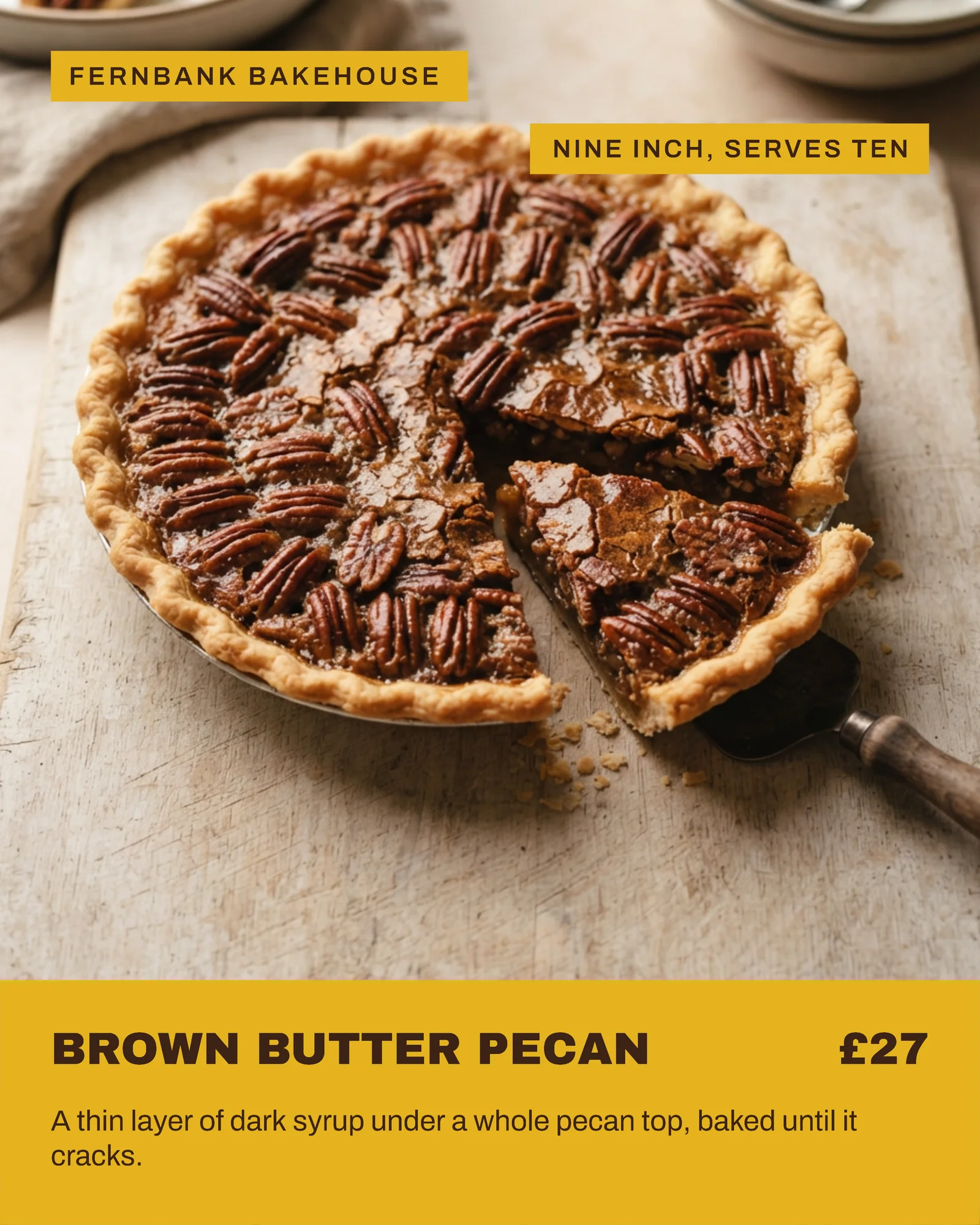 Butter Band Bakery Thanksgiving Pie Pre-Order Facebook Carousel — 5-panel Facebook carousel carousel template, page 3 of 5