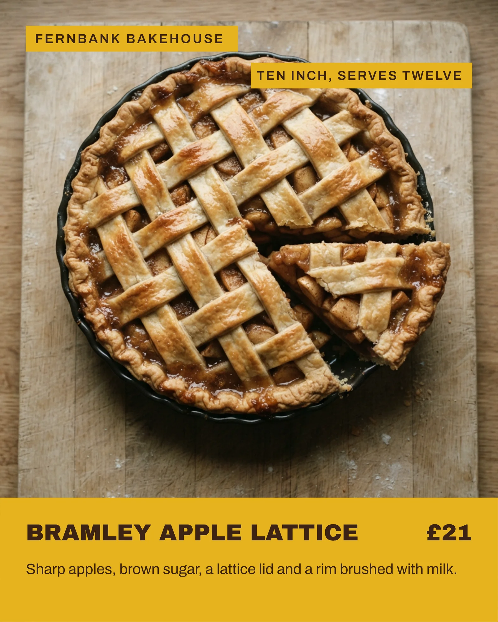 Butter Band Bakery Thanksgiving Pie Pre-Order Facebook Carousel — 5-panel Facebook carousel carousel template, page 4 of 5