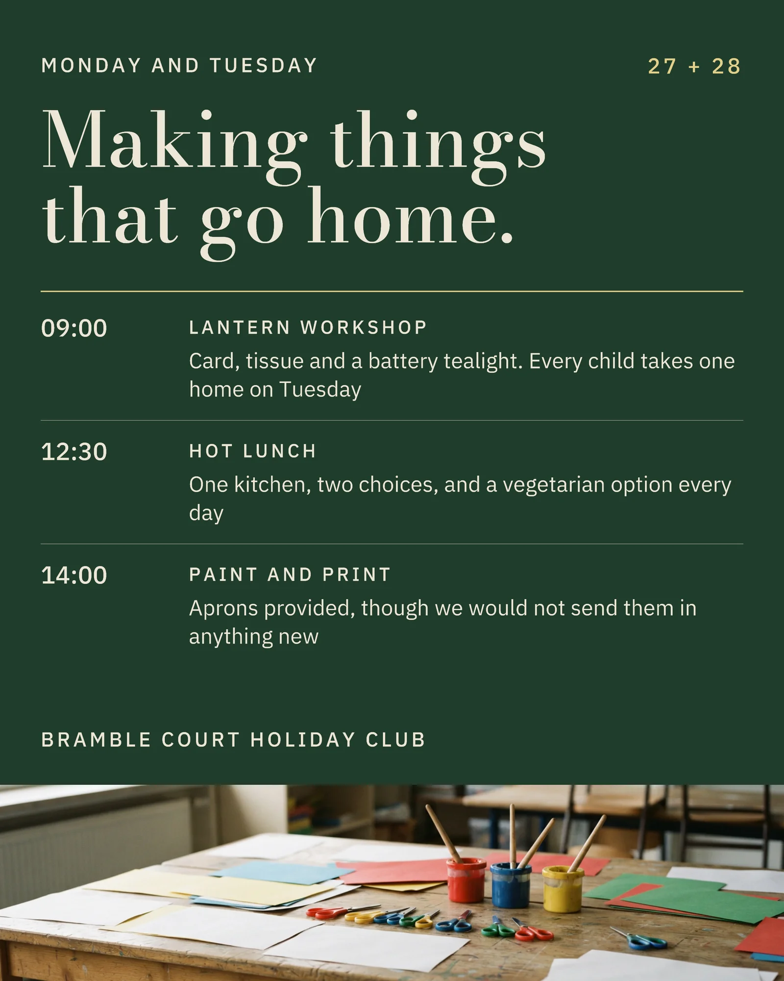 Forest Day Timetable Holiday Club Halloween Week Instagram Carousel — 5-panel Instagram carousel carousel template, page 2 of 5