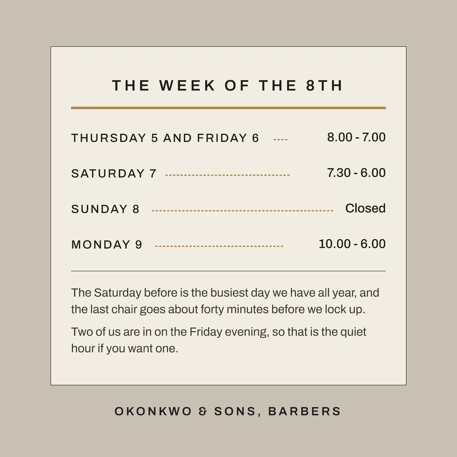 Barber Diwali Shop Notice Facebook Post — 1:1 Facebook post template