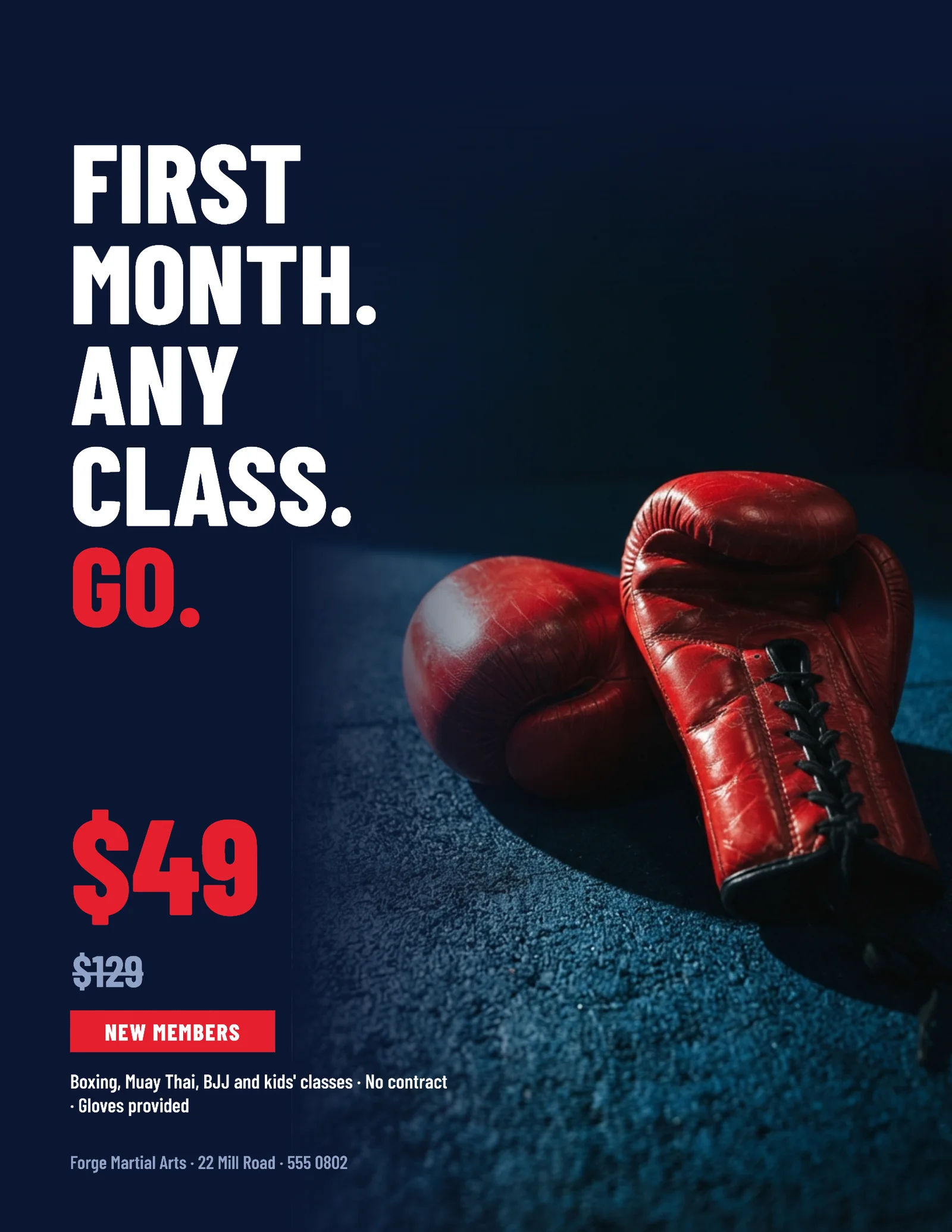 Condensed Column Martial Arts Intro Offer Flyer — Letter Flyer template