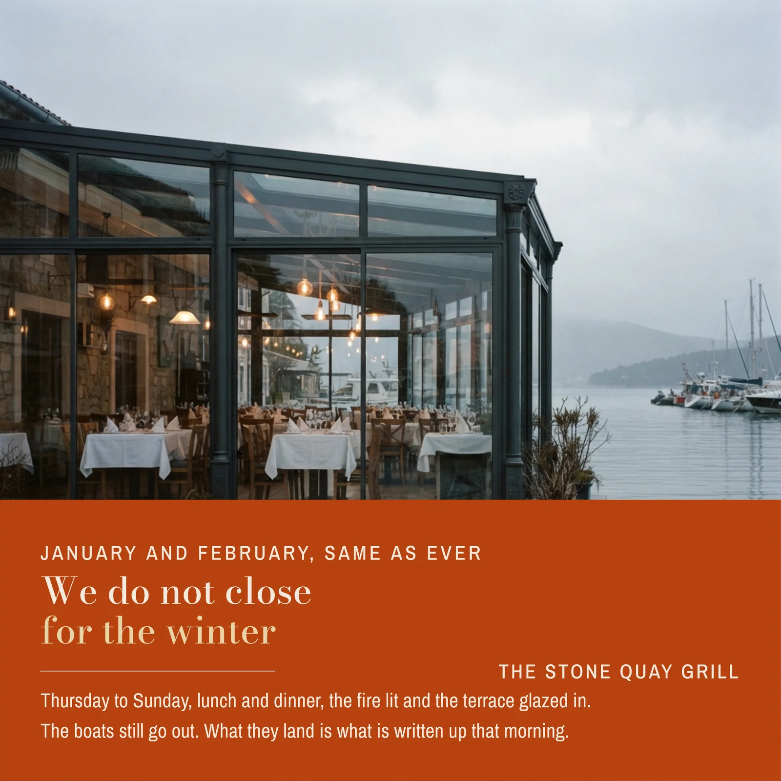 Ember Full Bleed Foot Block Seafood Grill Facebook Ad — 1:1 Facebook ad template