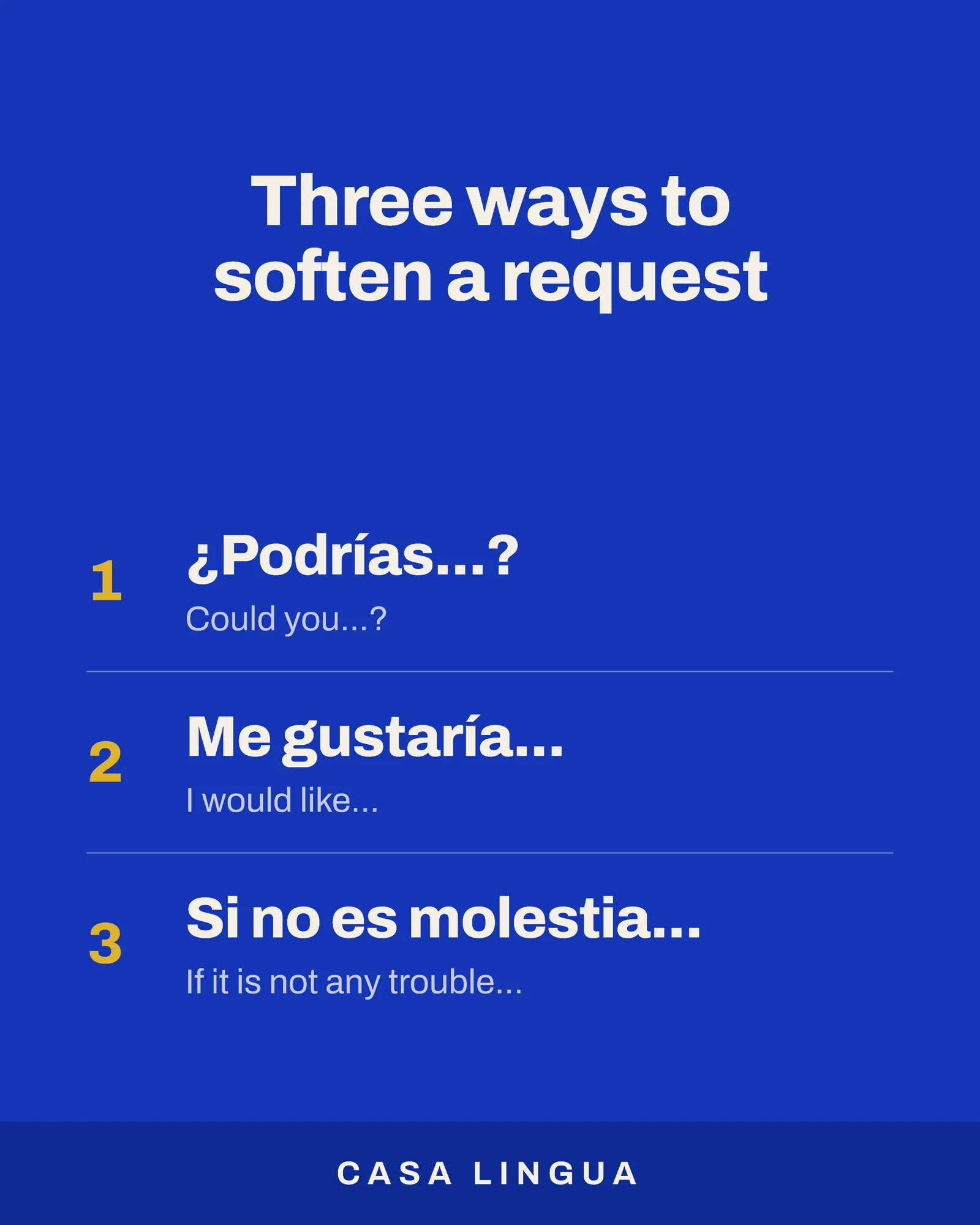 Three Ways Conditional Spanish Instagram Post — 4:5 Instagram post template