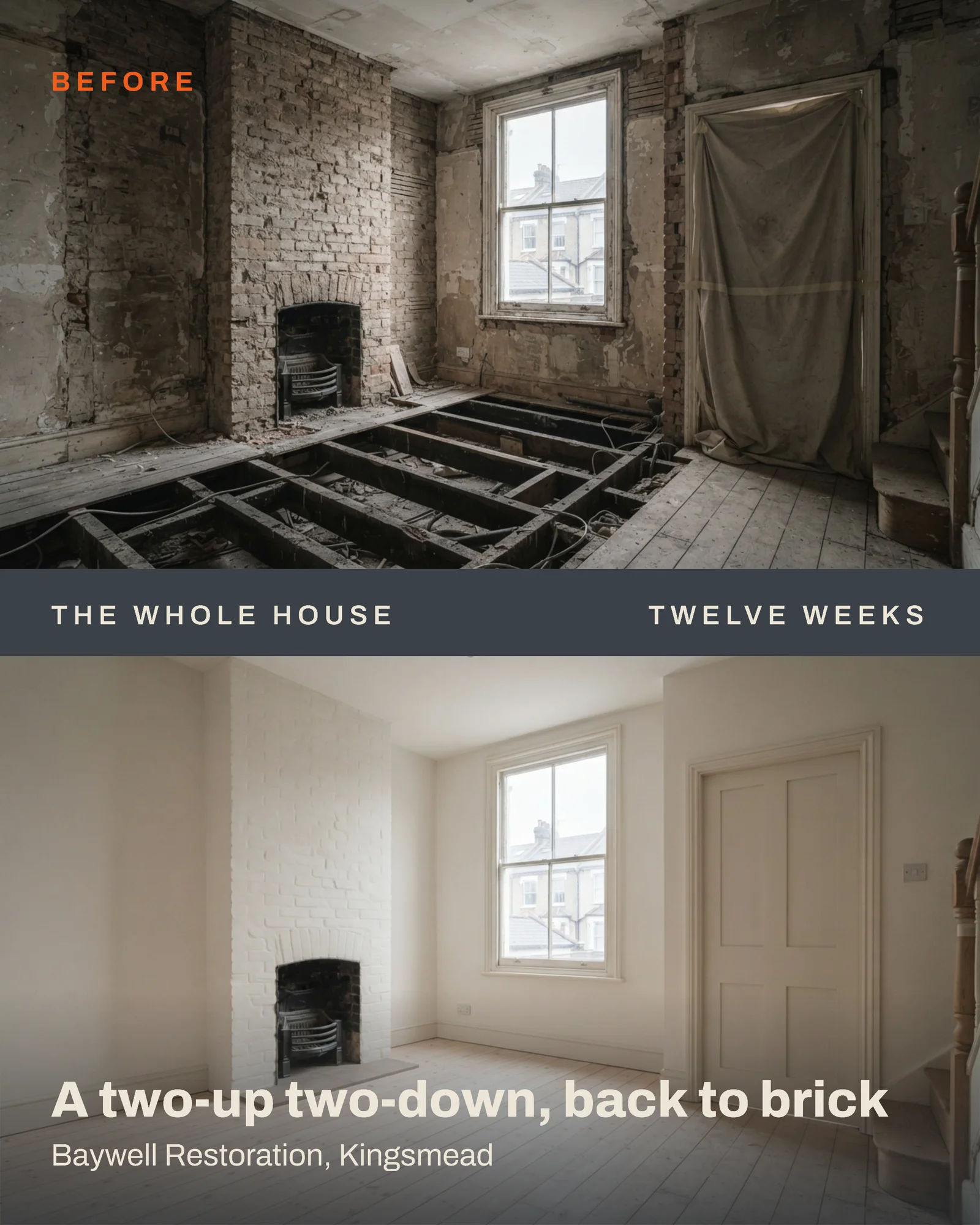 Terrace Refurbishment Before and After Facebook Carousel — 5-panel Instagram carousel carousel template, page 1 of 5