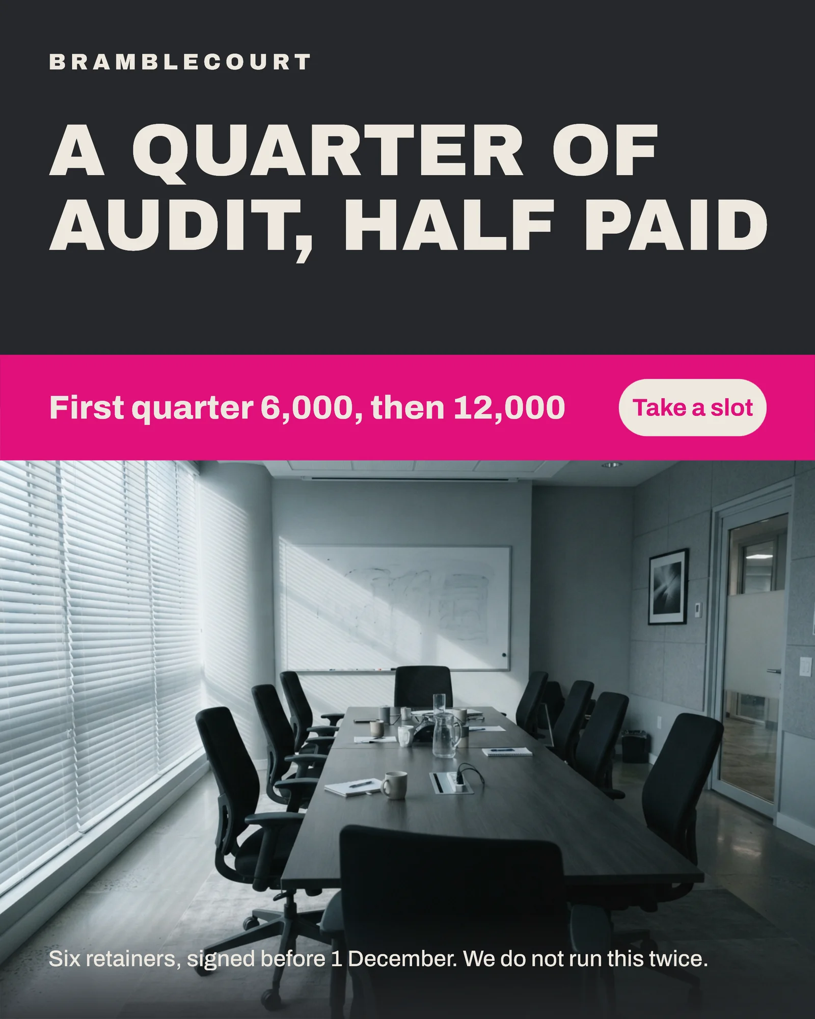 Agency Black Friday Audit Retainer LinkedIn Ad — 4:5 LinkedIn ad template