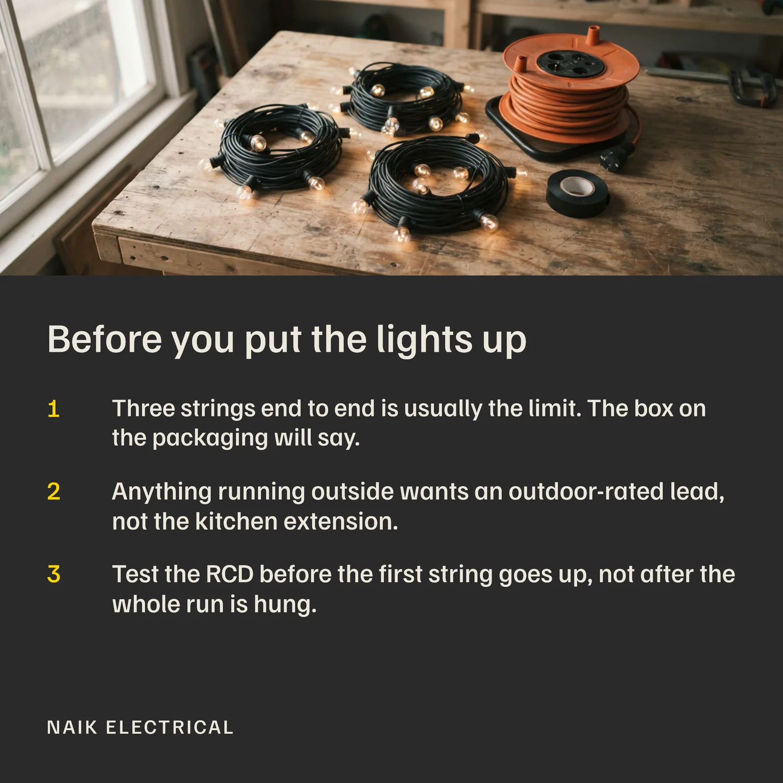 Electrician Diwali Lights Instagram Post — 1:1 Instagram post template