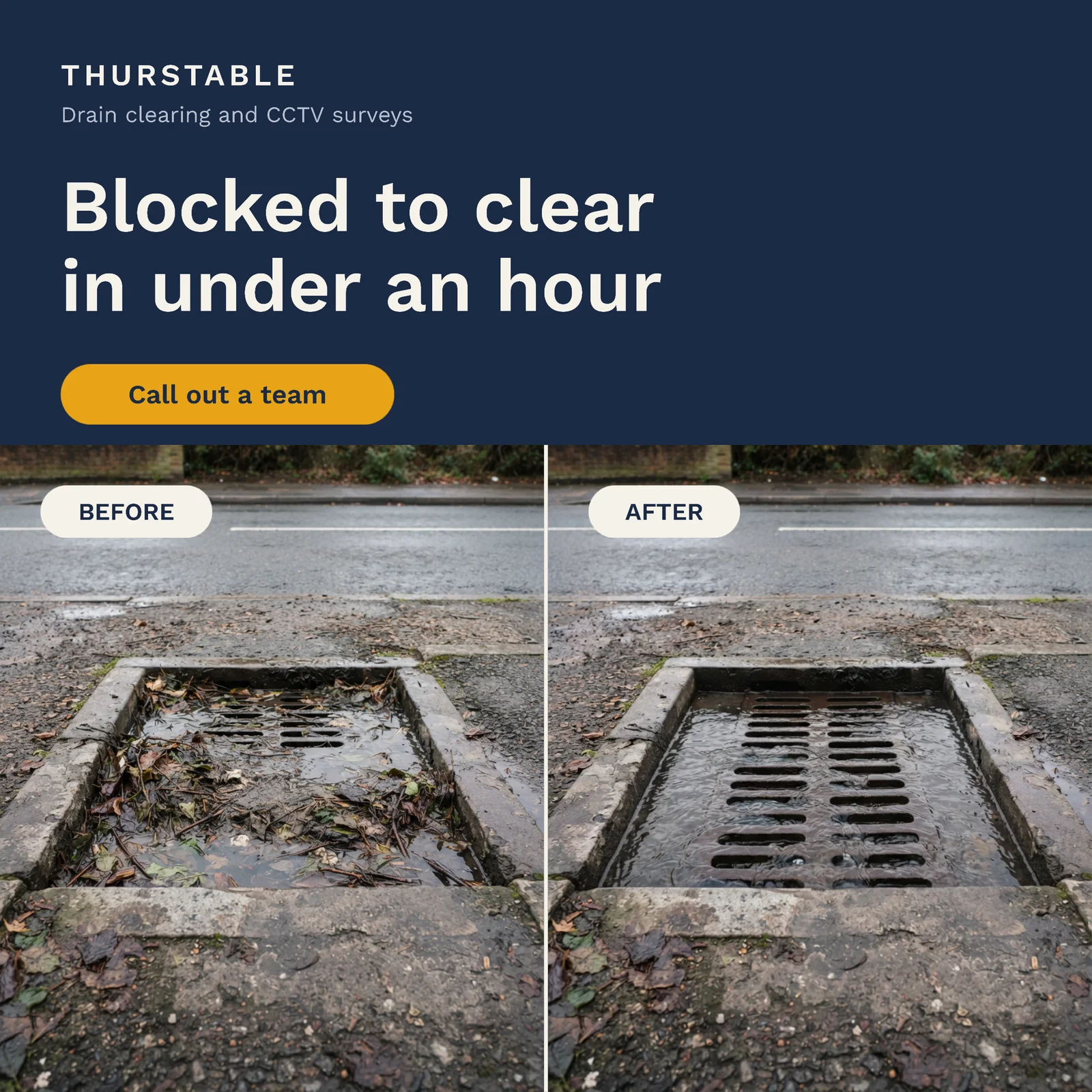 Before and after pair — 1:1 Instagram ad template