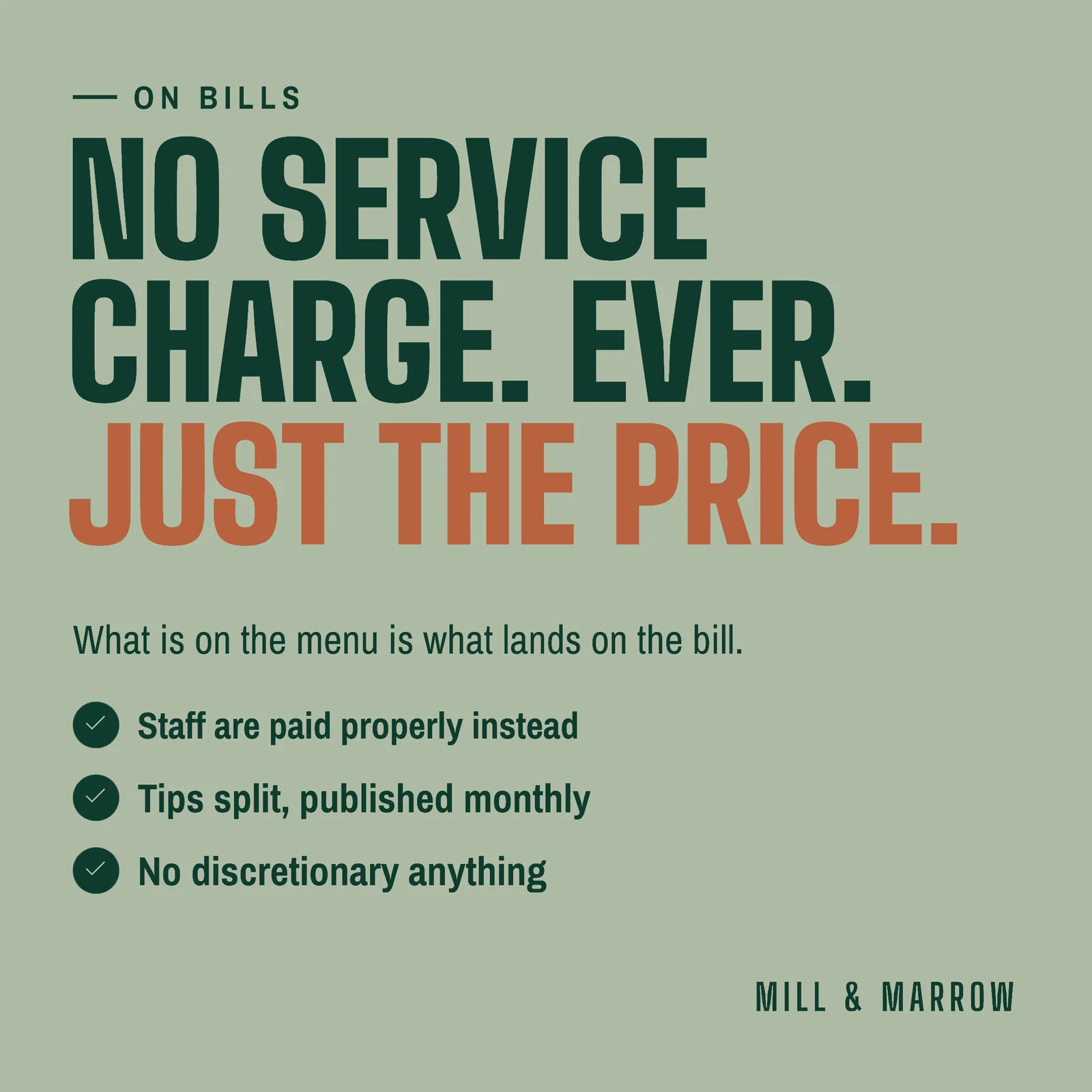 No Service Charge Facebook Ad — 1:1 Facebook ad template