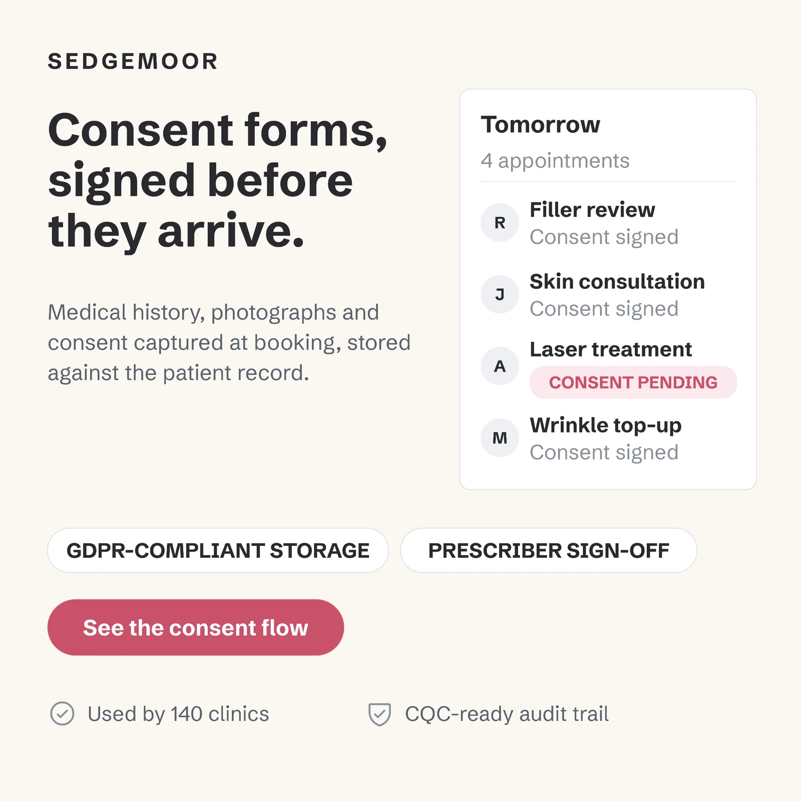 Consent flow appointments — 1:1 Instagram ad template