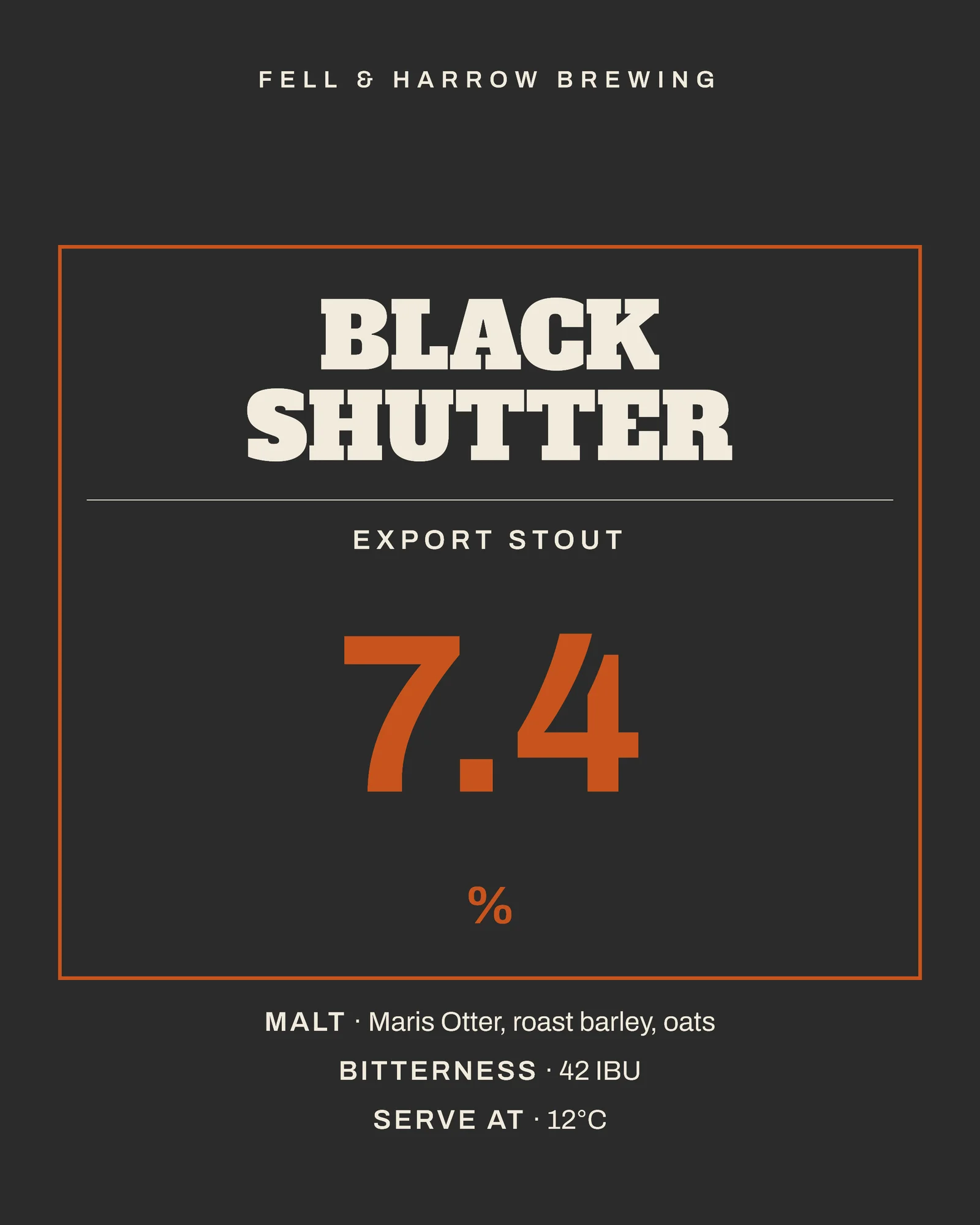 Charcoal Orange Label Block Brewery Winter Releases Instagram Carousel — 5-panel Instagram carousel carousel template, page 2 of 5