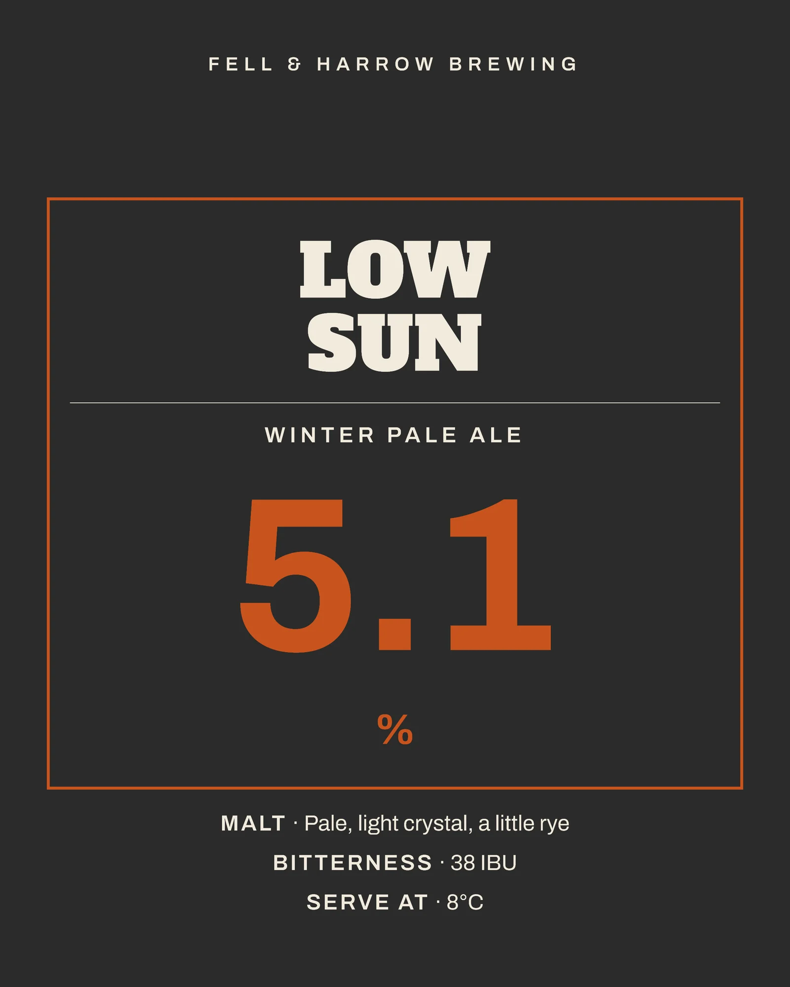 Charcoal Orange Label Block Brewery Winter Releases Instagram Carousel — 5-panel Instagram carousel carousel template, page 3 of 5