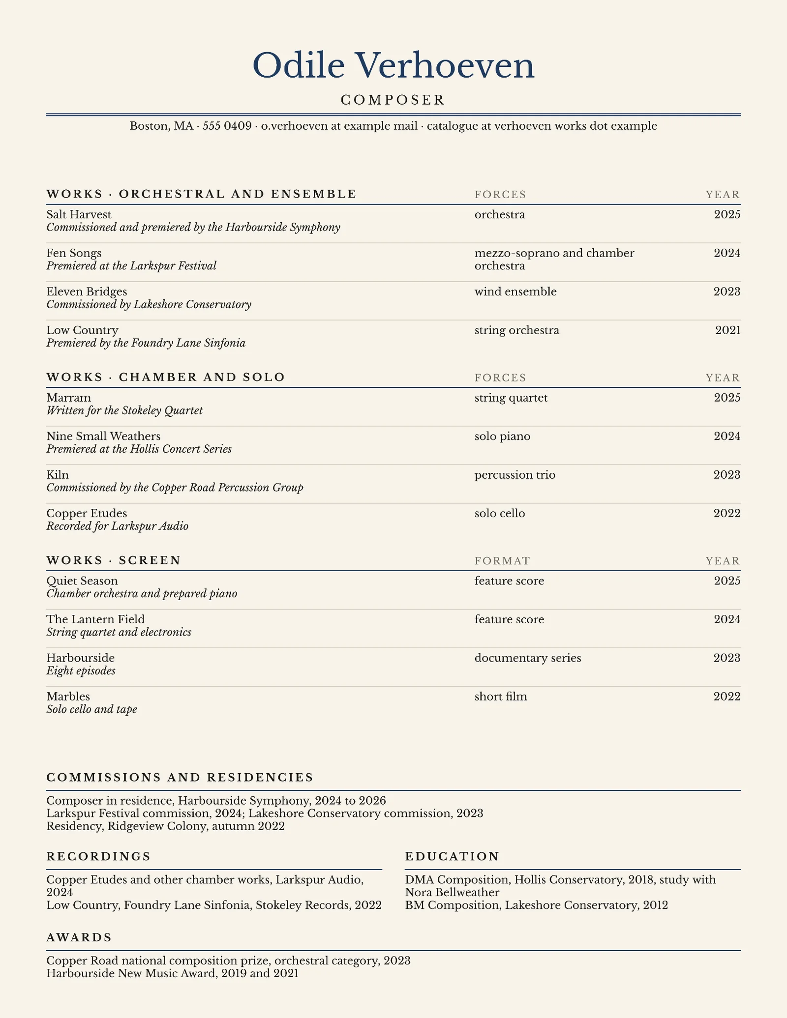Composer Resume — Letter Resume template