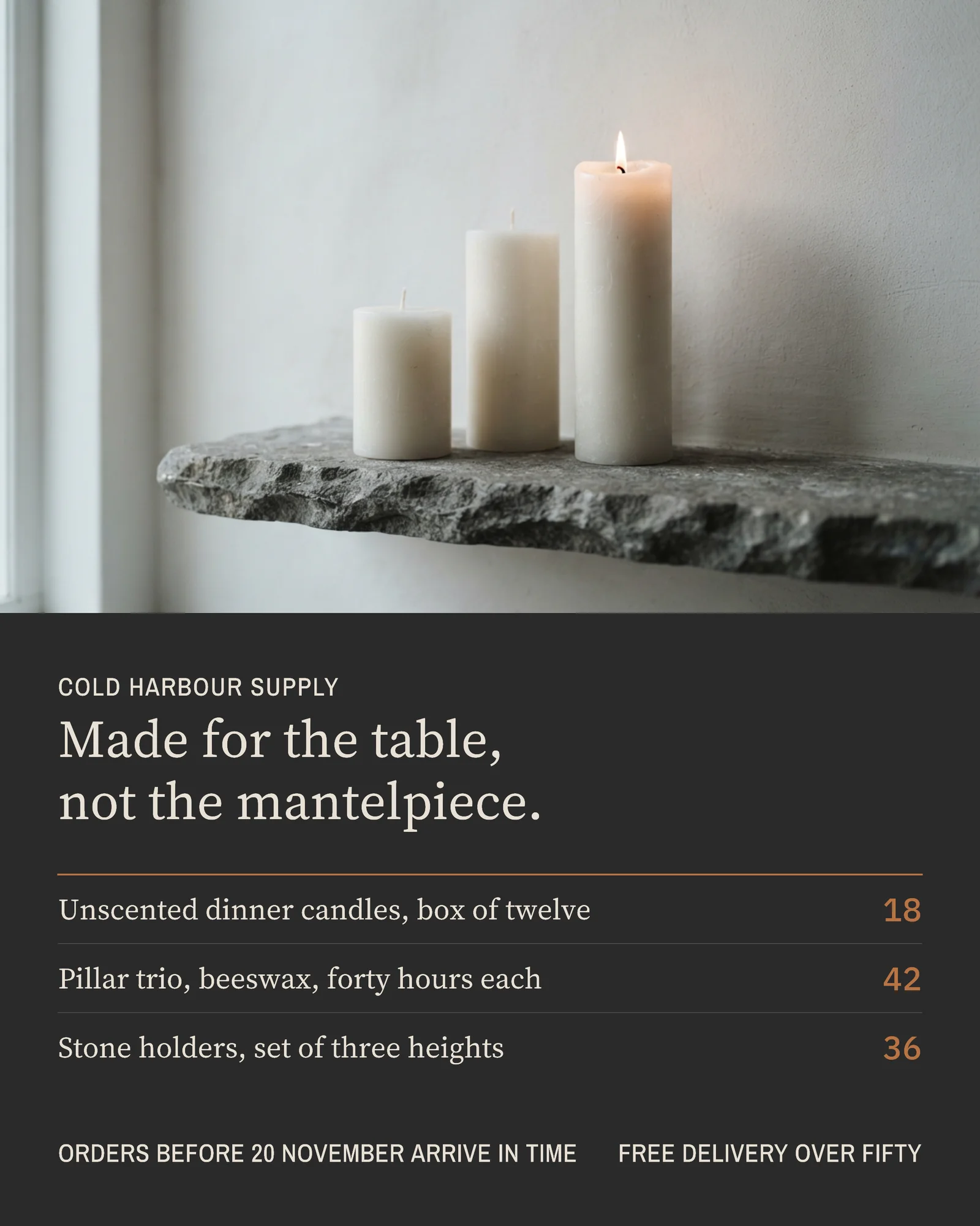 Charcoal Tile Pair Candle Shop Thanksgiving Edit Instagram Ad — 4:5 Instagram ad template