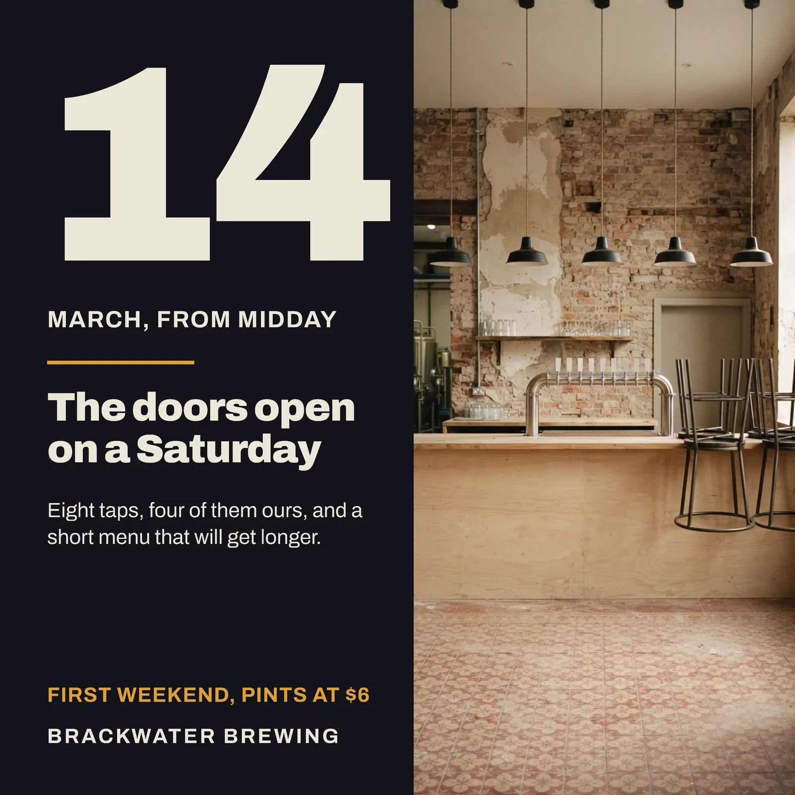 Taproom Opening Weekend Brewery Instagram Ad — 1:1 Instagram ad template