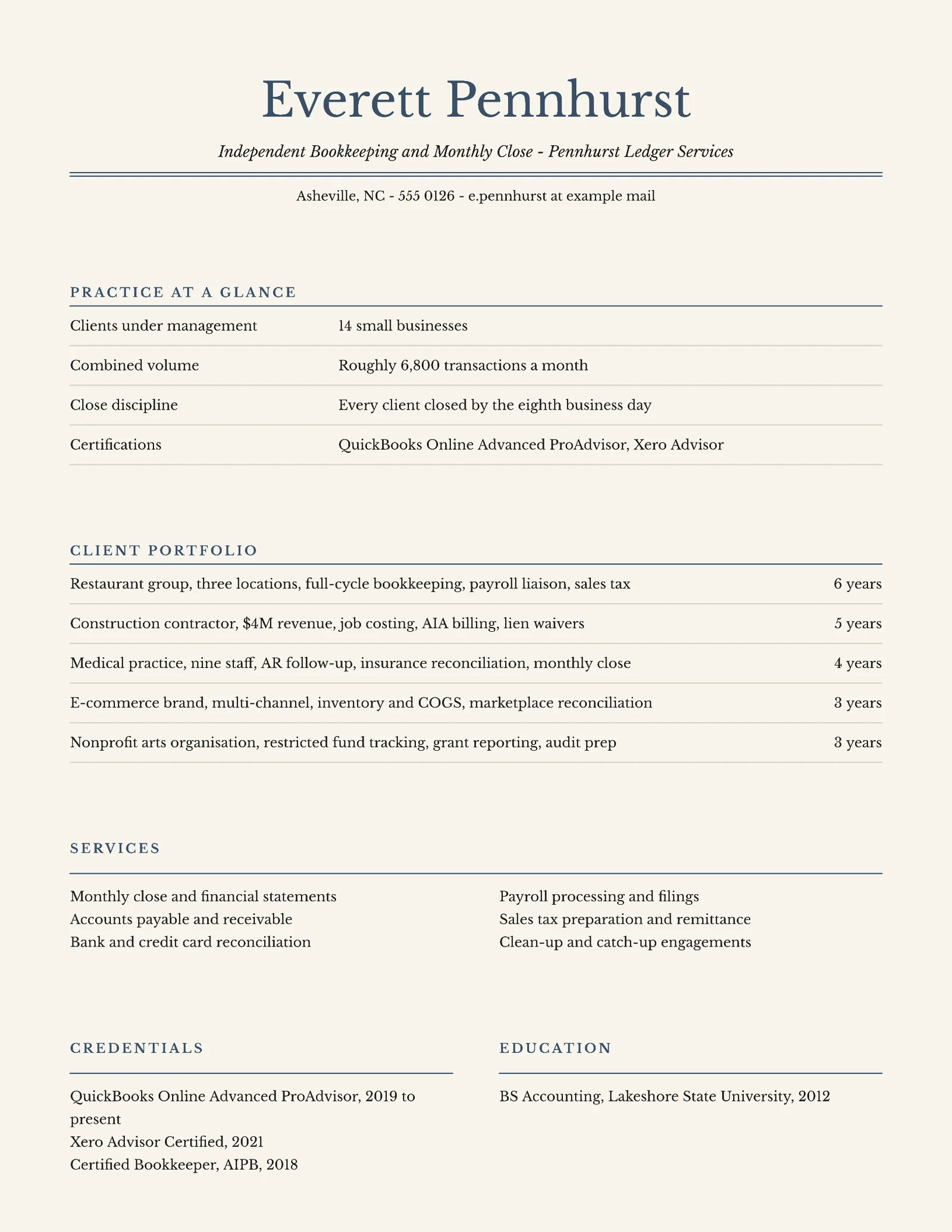 Freelance Bookkeeper Resume — Letter Resume template