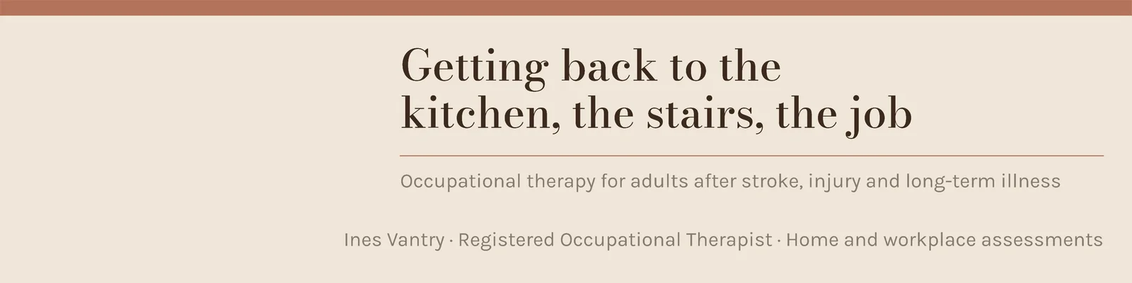 Linen Quiet Serif Occupational Therapist LinkedIn Banner — 4:1 LinkedIn banner template