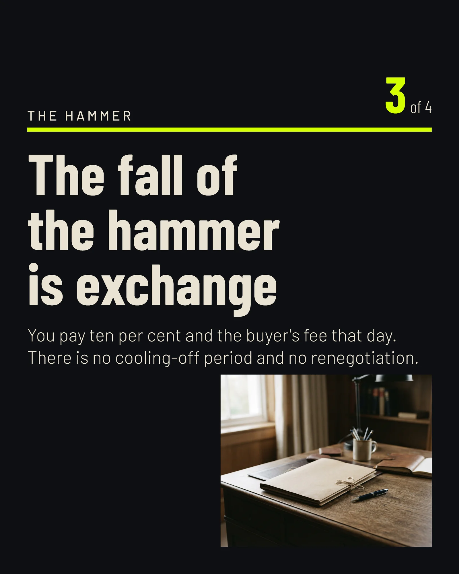 How A Property Auction Works Step Facebook Carousel — 5-panel Instagram carousel carousel template, page 4 of 5