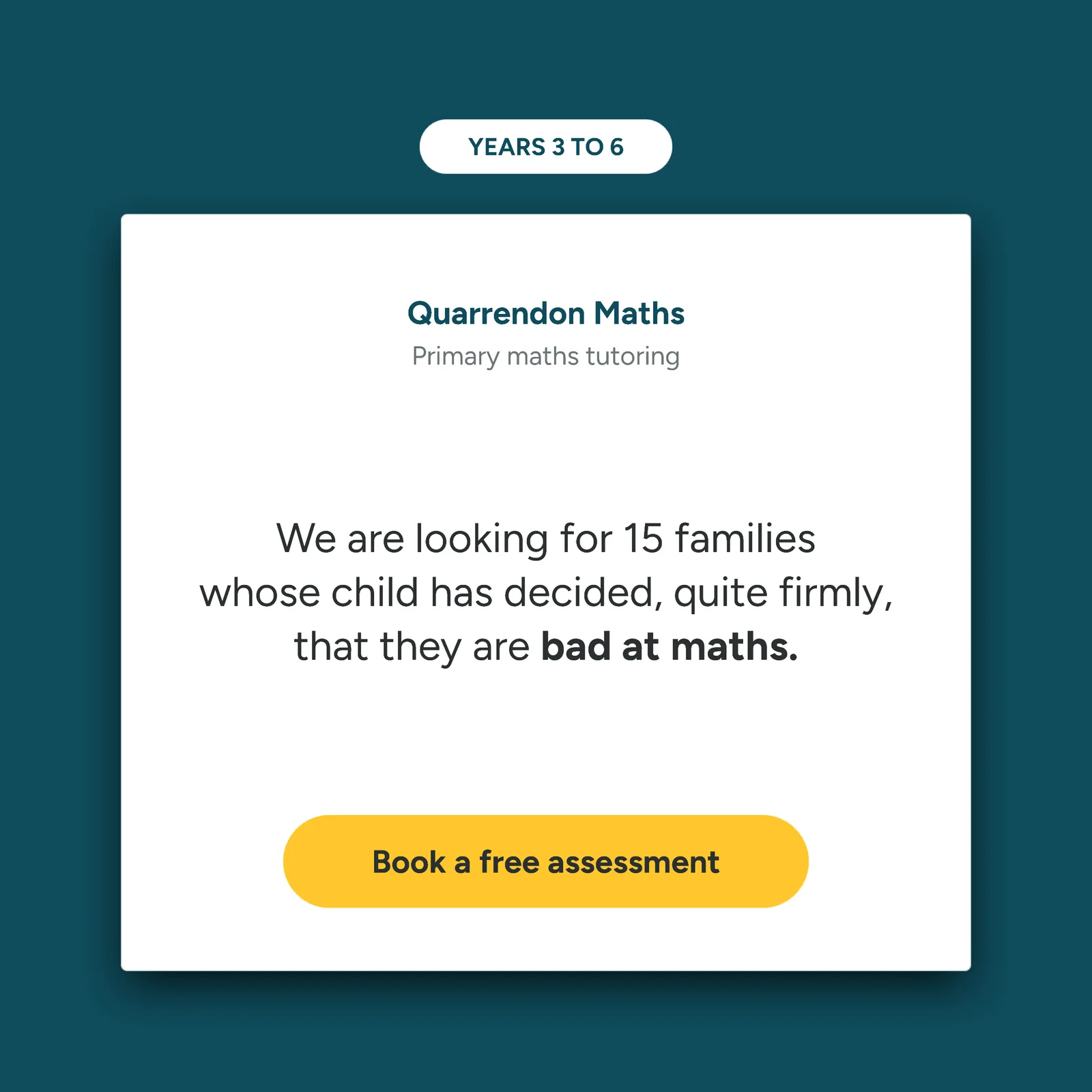 Teal card recruitment — 1:1 Instagram ad template