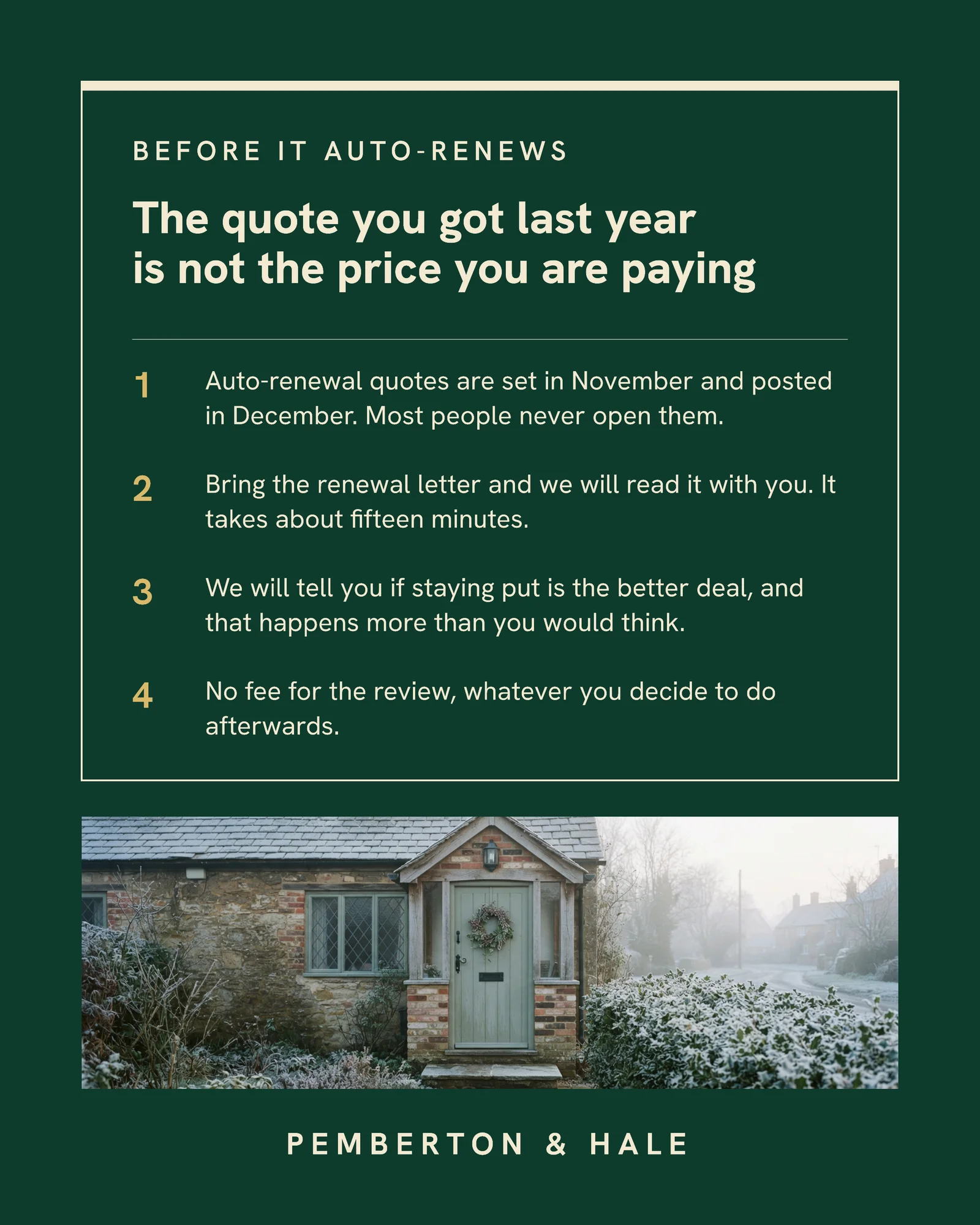 January Renewal Insurance Facebook Ad — 4:5 Facebook ad template