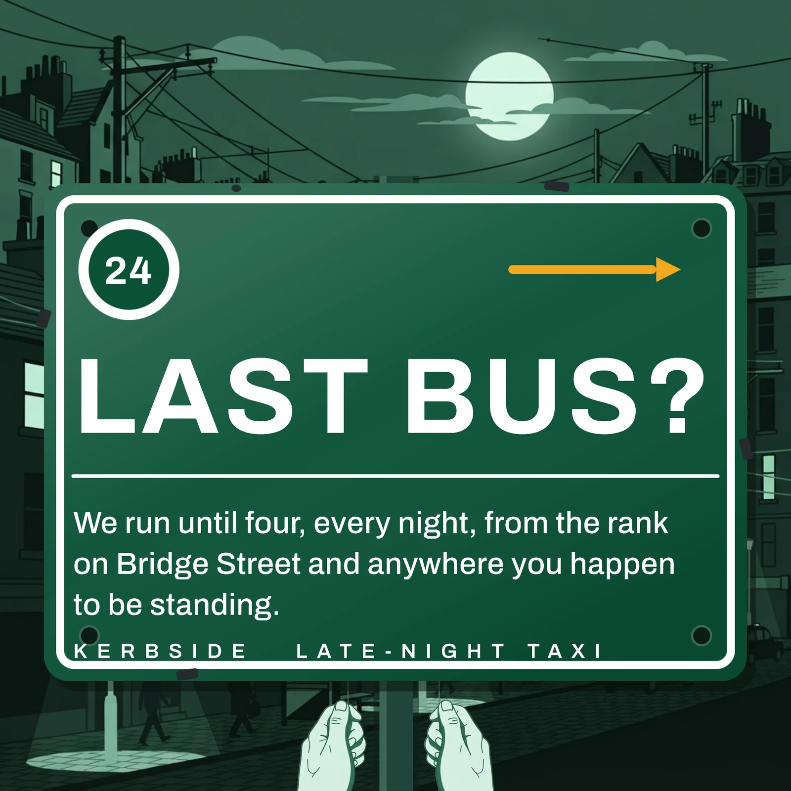 Enamel transit sign — 1:1 Instagram ad template