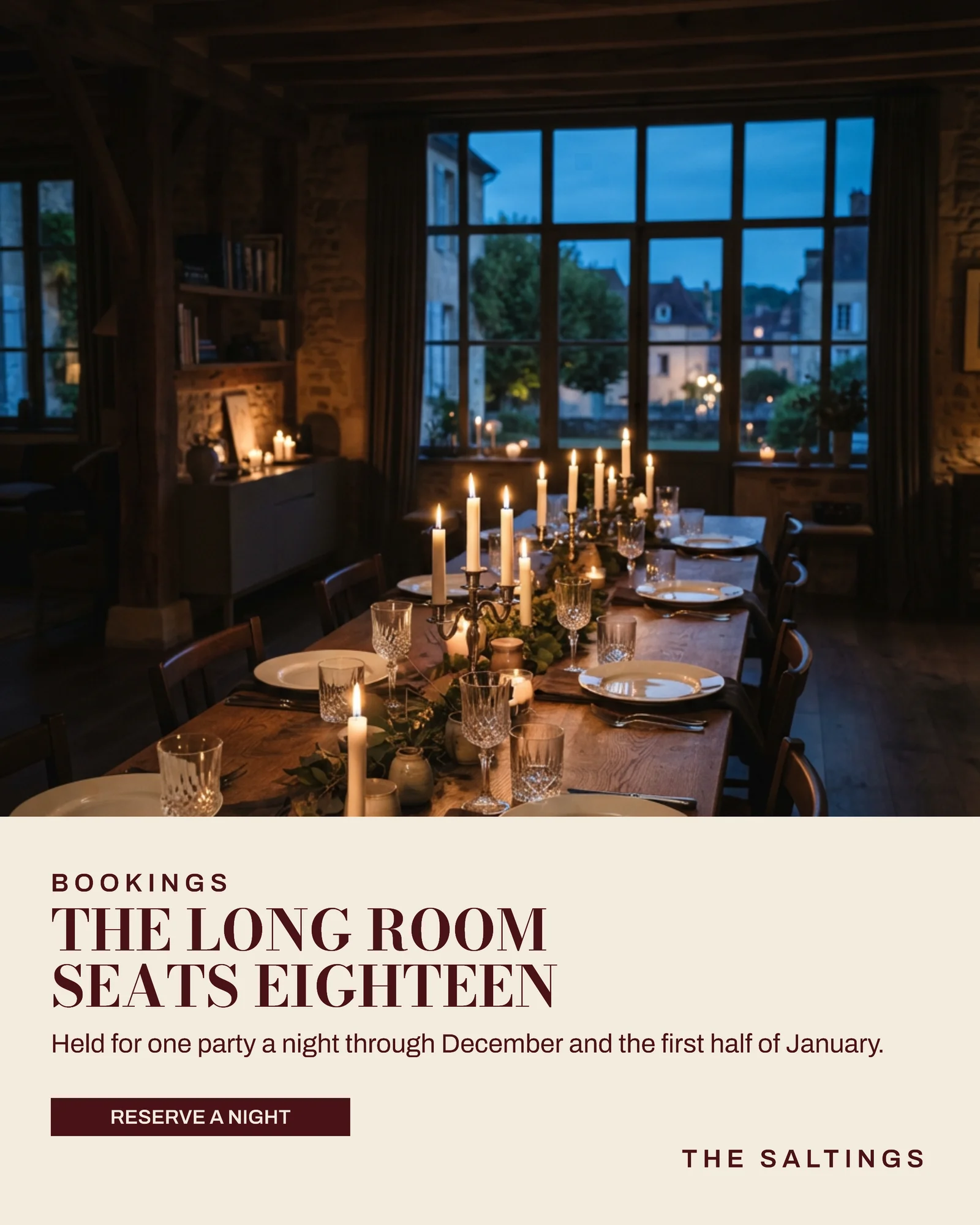 Oxblood Cream Caption Block Restaurant Winter Table Instagram Carousel — 4-panel Instagram carousel carousel template, page 4 of 4