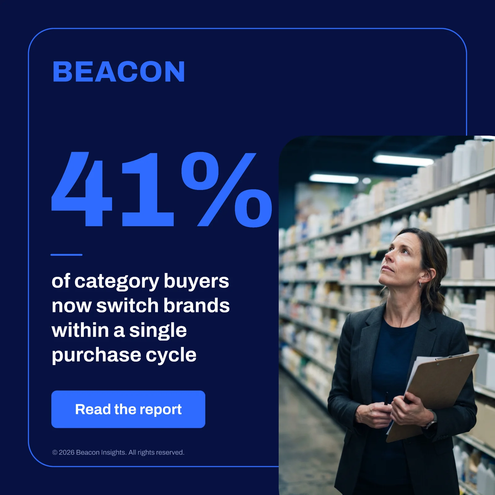 Research stat card — 1:1 Instagram ad template