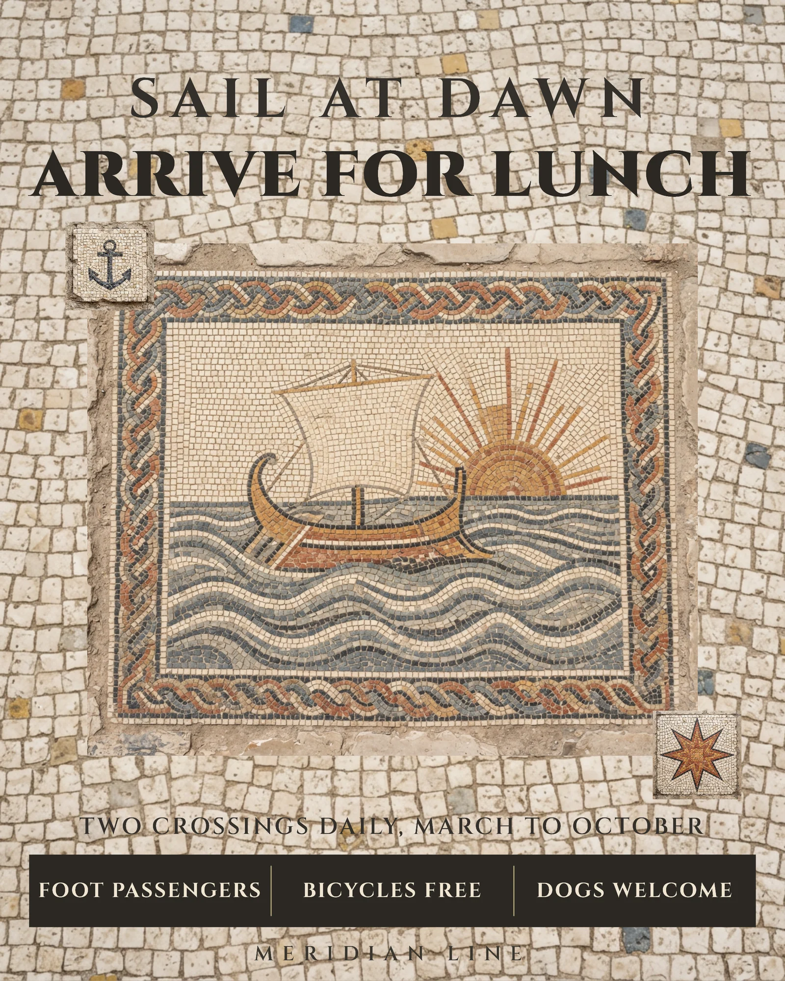 Mosaic tesserae panel — 4:5 Instagram ad template