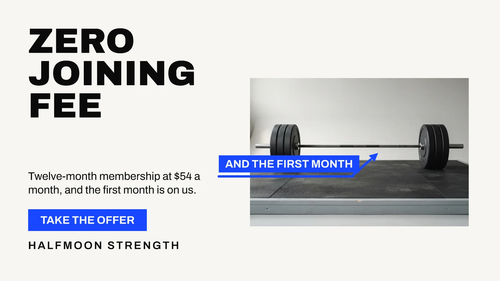 Chalk Blue Arrow Callout Strength Gym Black Friday YouTube Ad — 16:9 YouTube ad template
