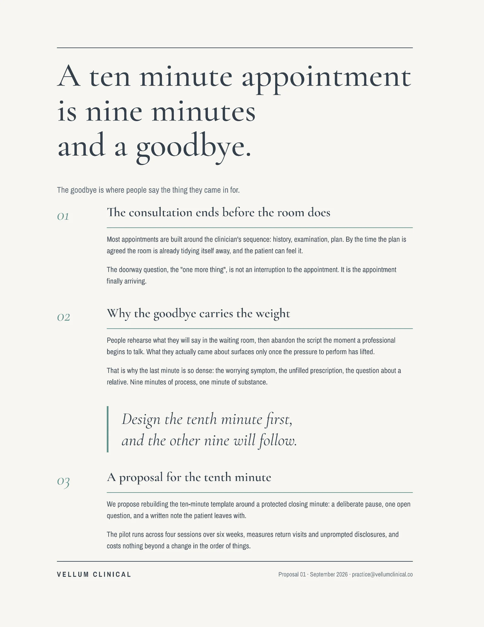 Ten Minutes Proposal — 2-page Proposal template, page 2 of 2