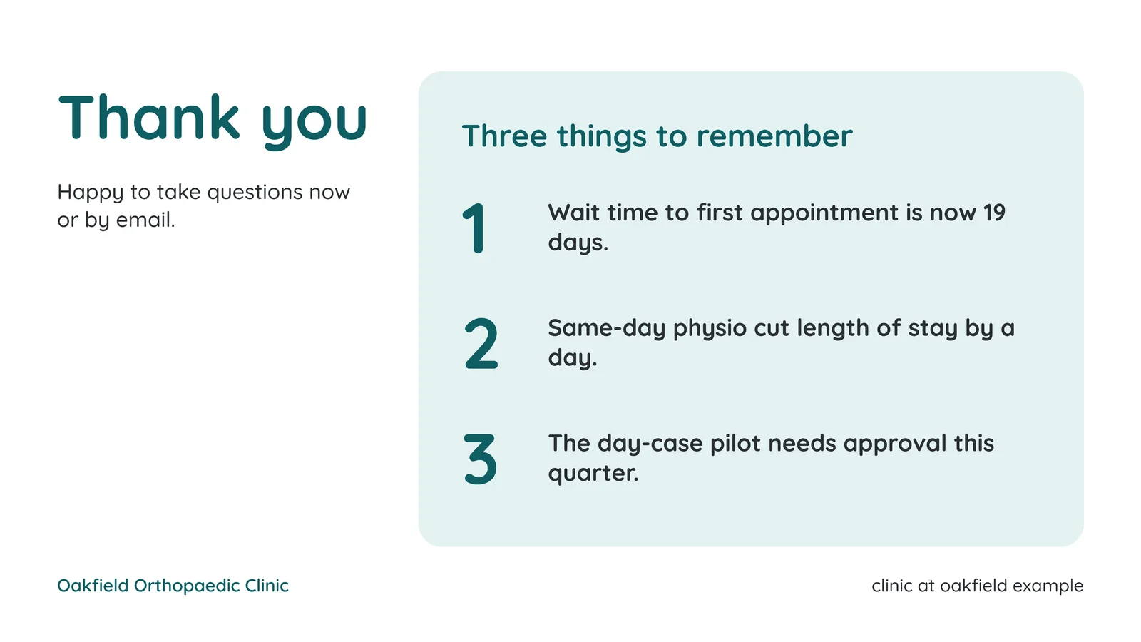 Thank You With Key Takeaways Slide — 16:9 Slide template