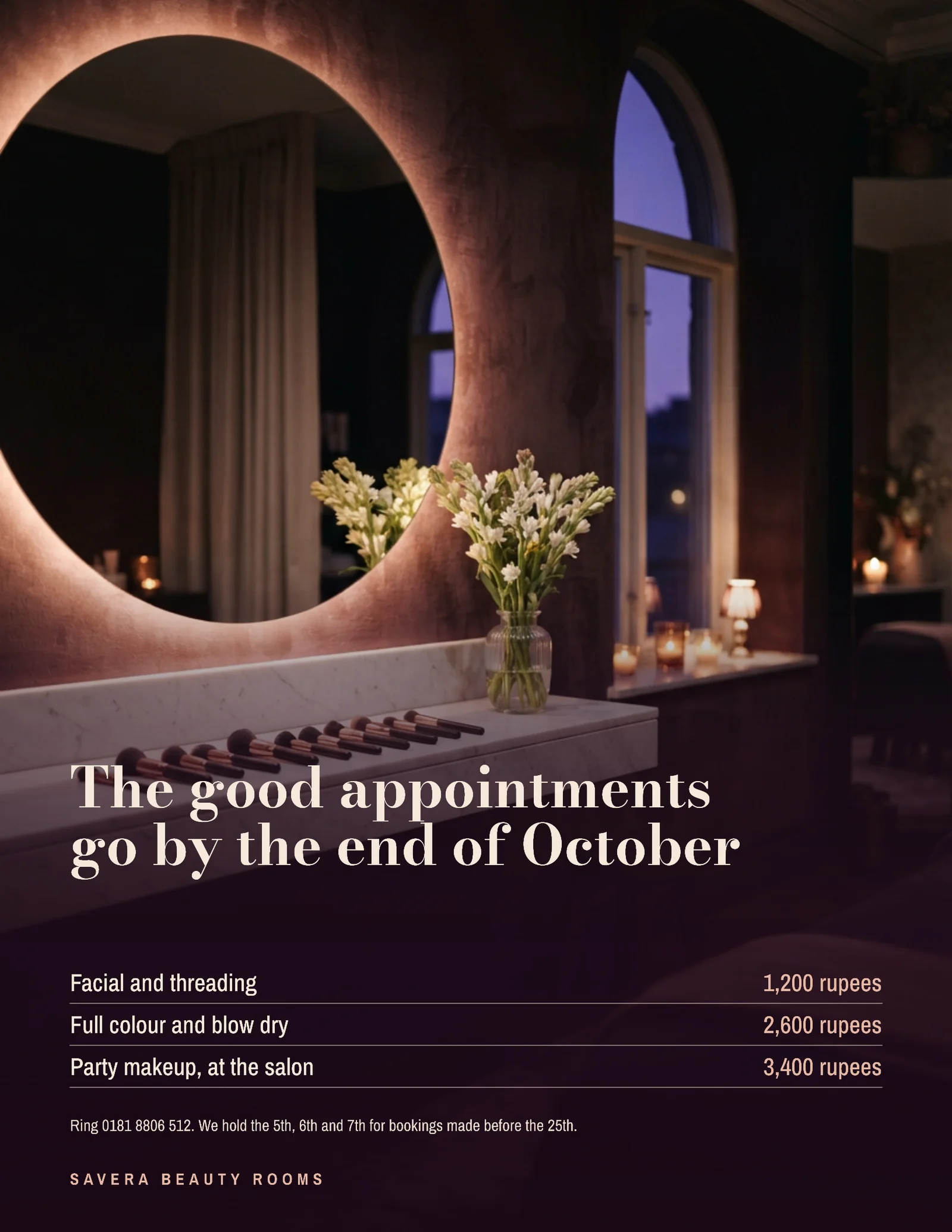 Beauty Salon Diwali Appointments Flyer — Letter Flyer template