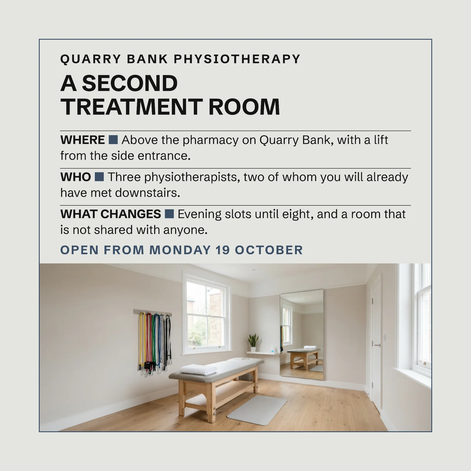 Chalk Slate Drawn Frame Physiotherapy Grand Opening Instagram Post — 1:1 Instagram post template