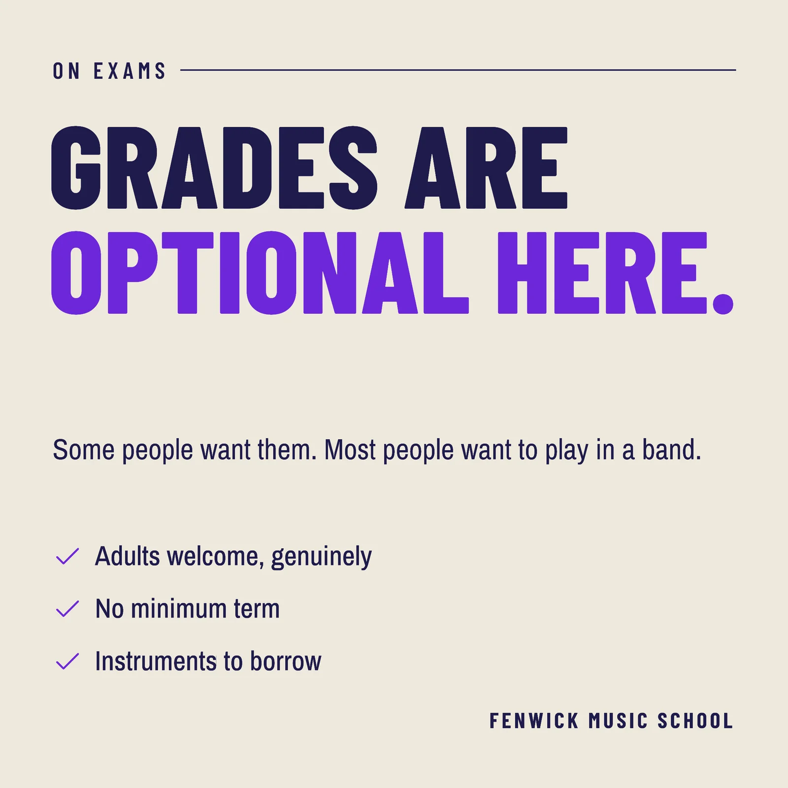 No Grades Instagram Ad — 1:1 Instagram ad template