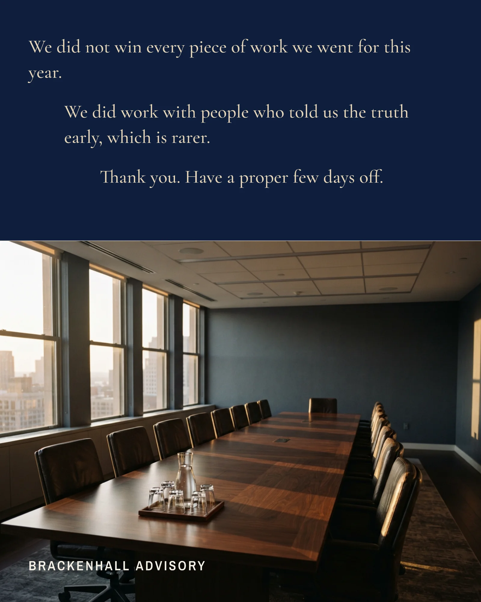 Advisory Thanksgiving Note LinkedIn Post — 4:5 LinkedIn post template