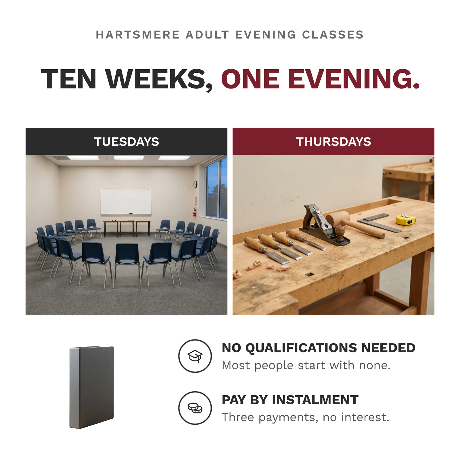 Two class panels — 1:1 Instagram ad template