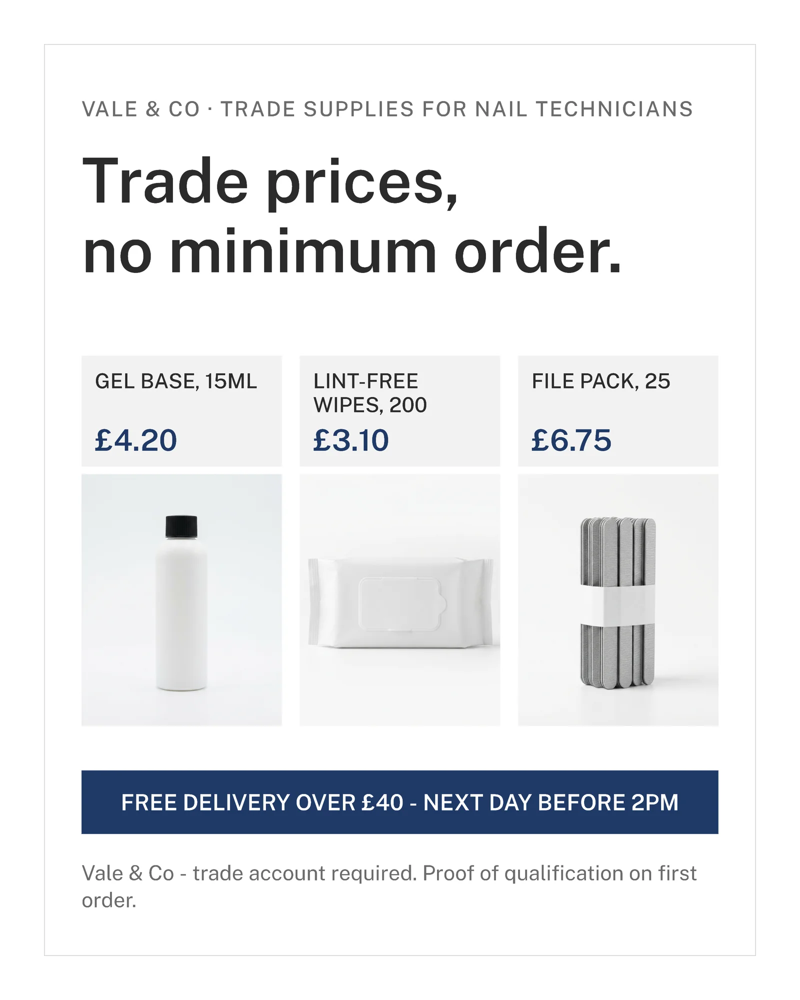Trade price row — 4:5 Instagram ad template