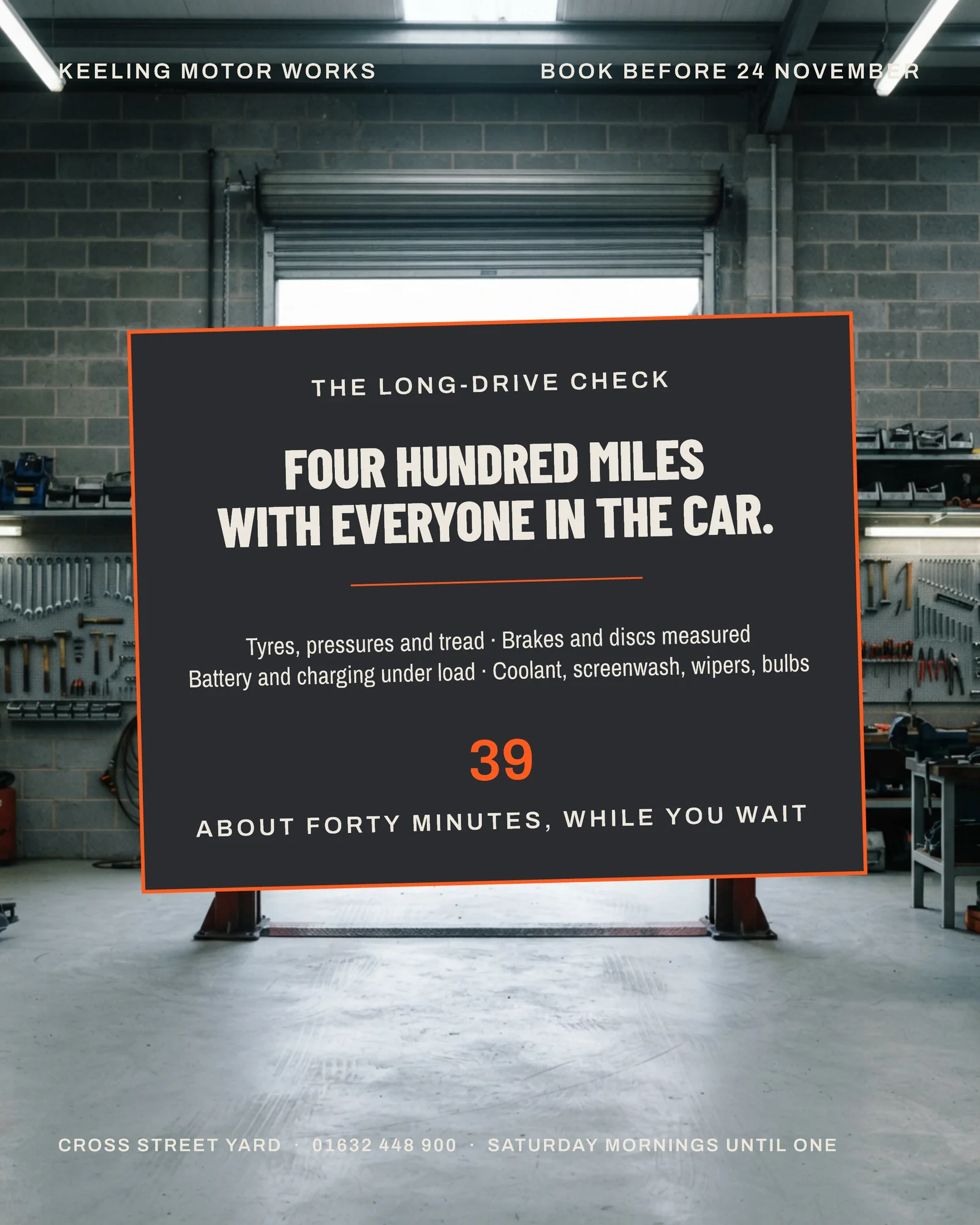 Graphite Stamp Panel Garage Thanksgiving Drive Check Instagram Ad — 4:5 Instagram ad template