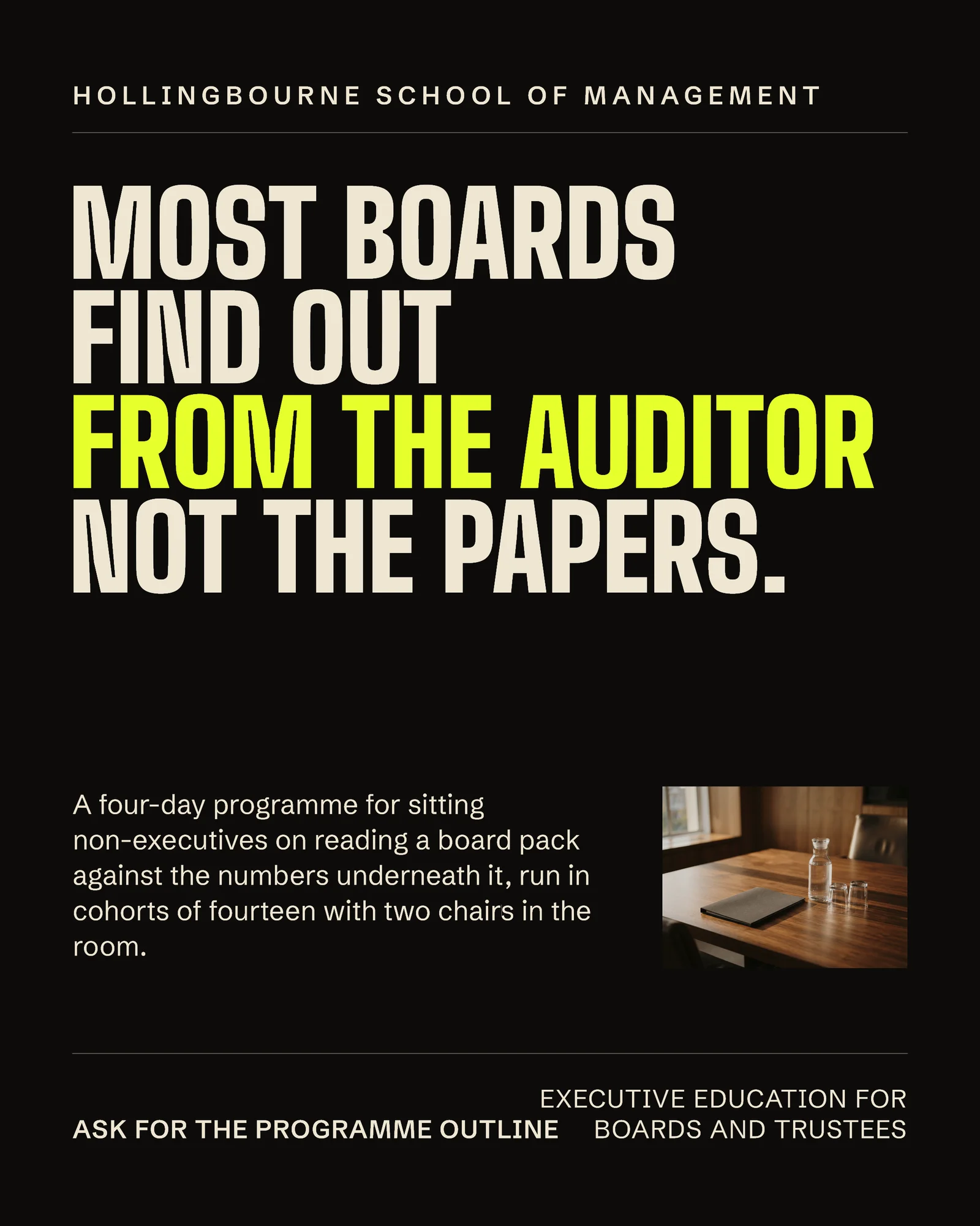 Board Governance Programme Stacked Poster LinkedIn Ad — 4:5 LinkedIn ad template