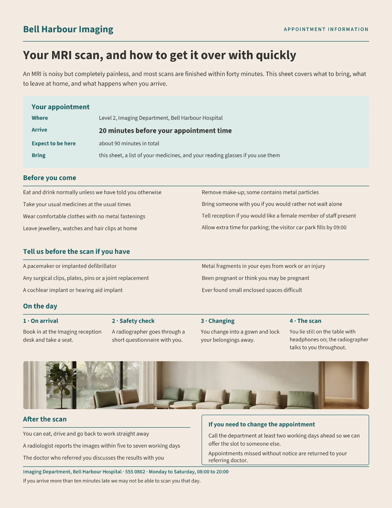 Clay Teal Visit Guide Outpatient MRI Preparation One Pager — 2-page One pager template, page 1 of 2